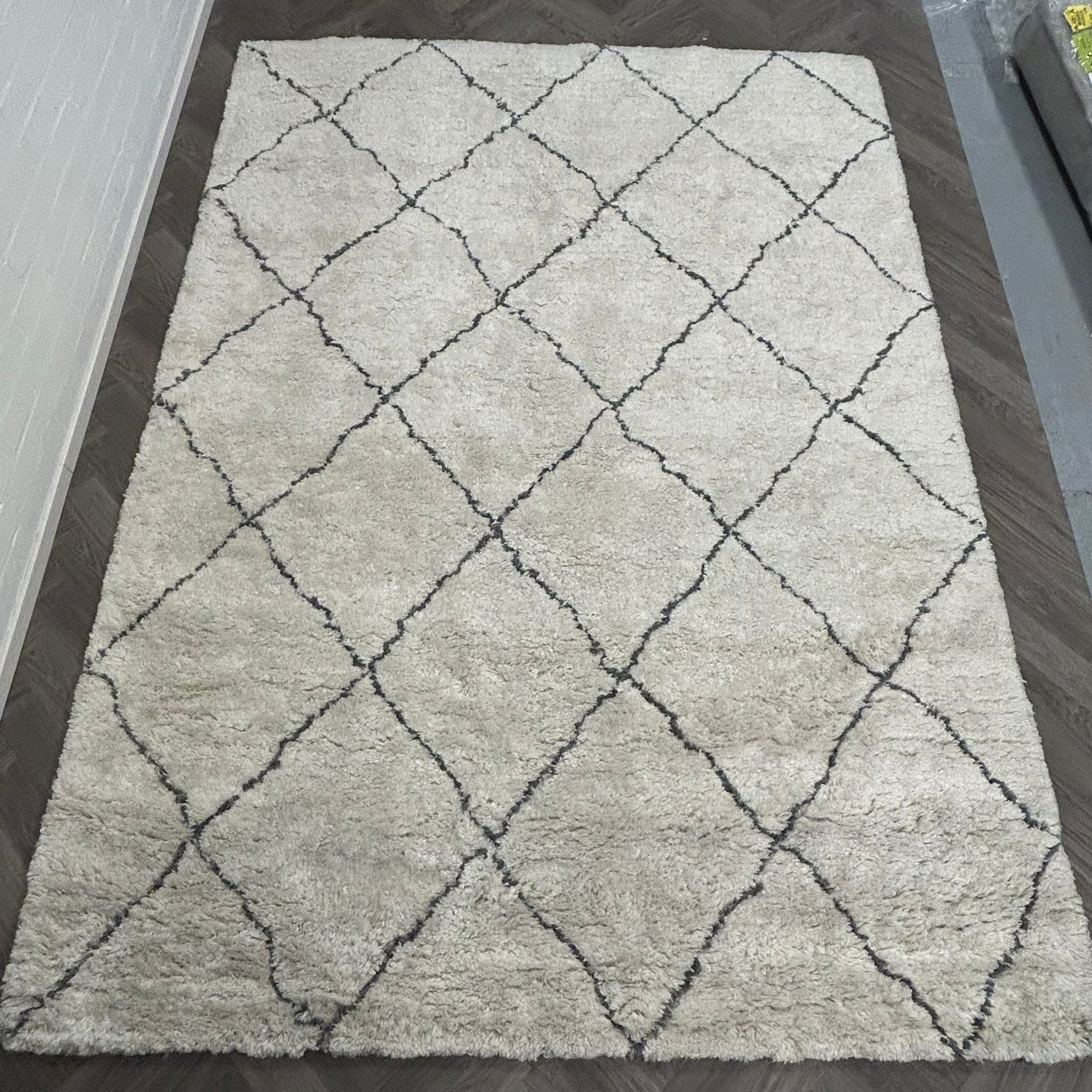 Brinker Carpets Rhombus White/Grey Vloerkleed - 250x350cm - aanzicht 2 - Vloerkleden Koning