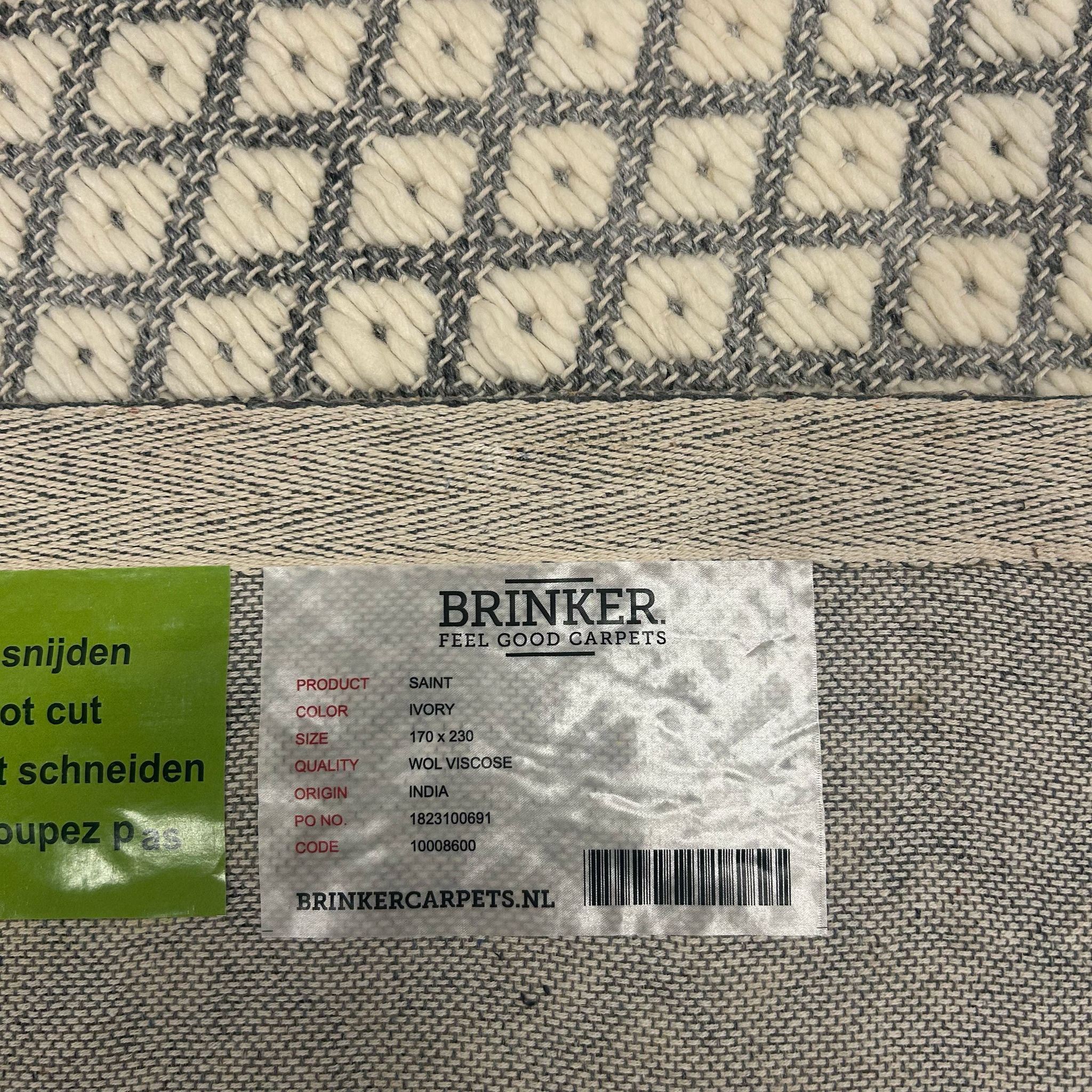 Brinker Carpets Saint Ivory Vloerkleed - 170x230cm - Vloerkleden Koning