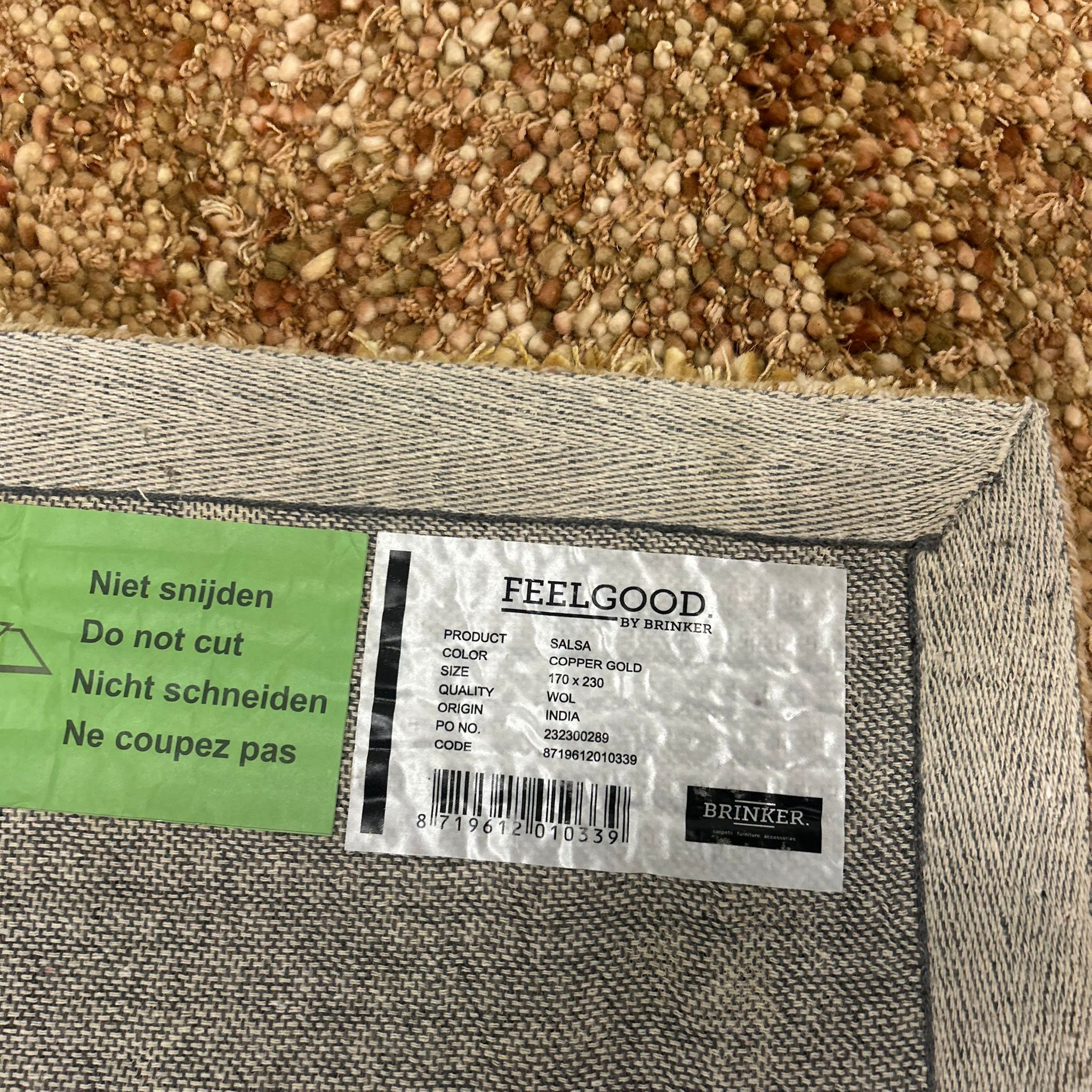 Brinker Carpets Salsa Copper Vloerkleed - 170x230cm - Vloerkleden Koning