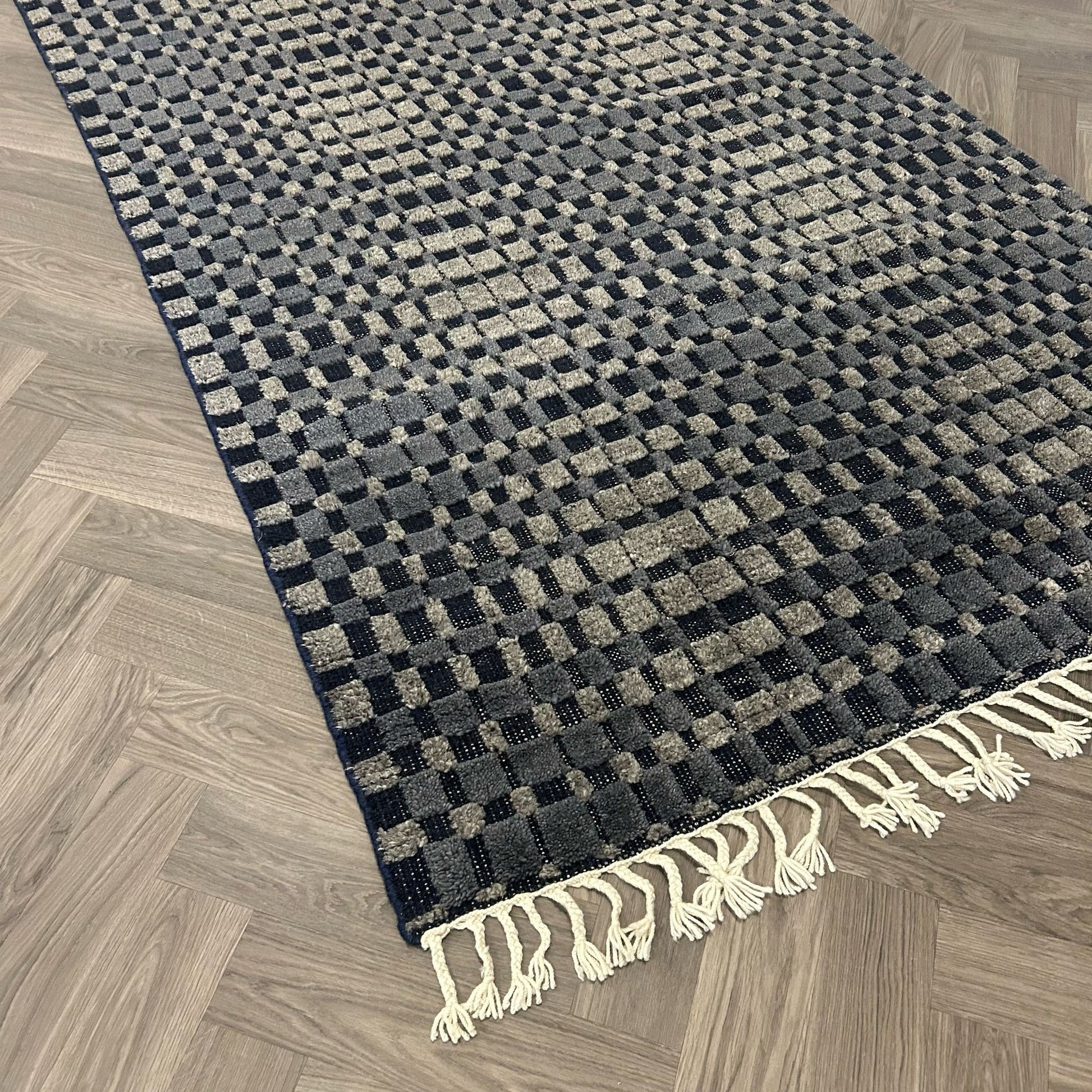 Brinker Carpets Square Navy Wool Vloerkleed - 160x250cm - Vloerkleden Koning