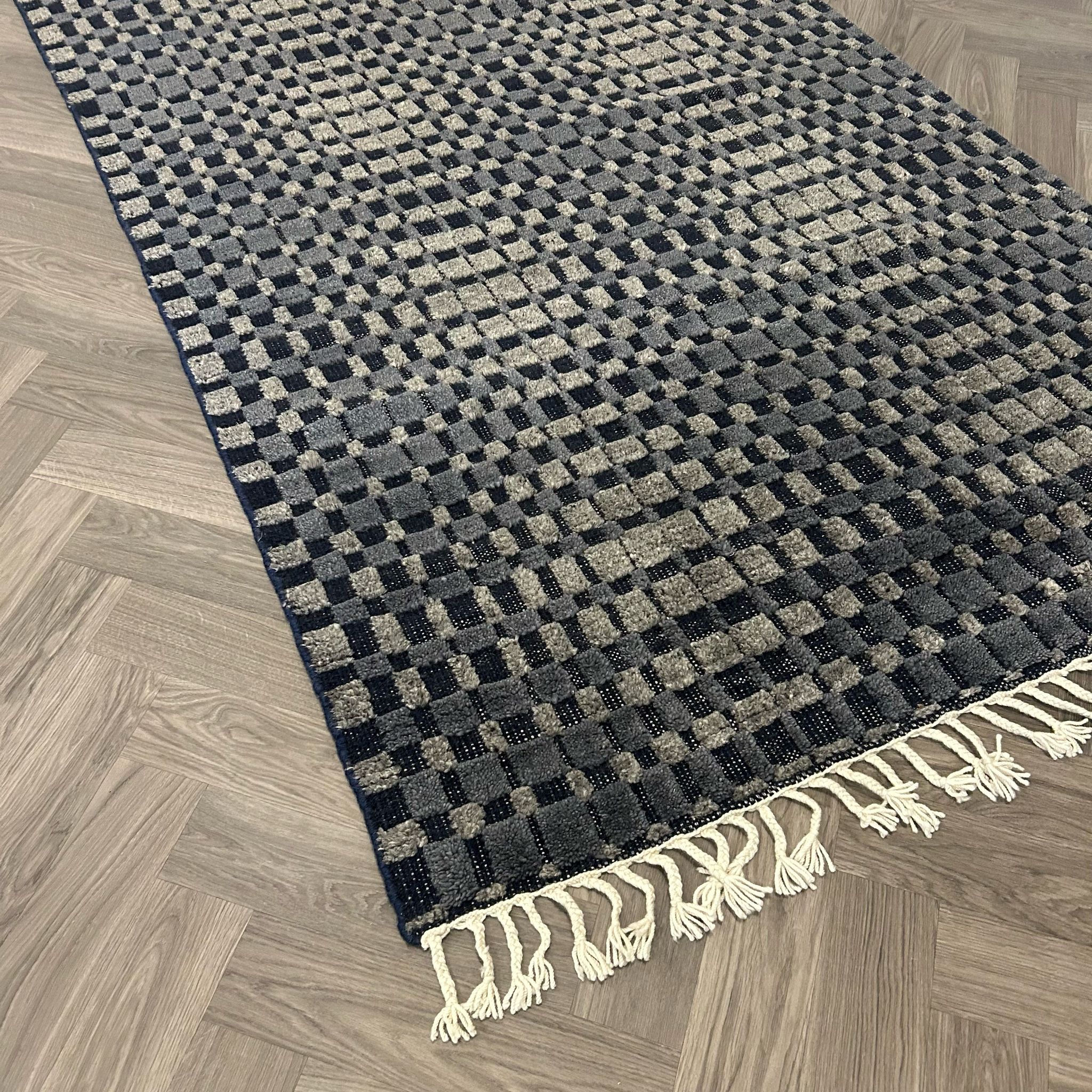 Brinker Carpets Square Navy Wool Vloerkleed - 160x250cm - Vloerkleden Koning