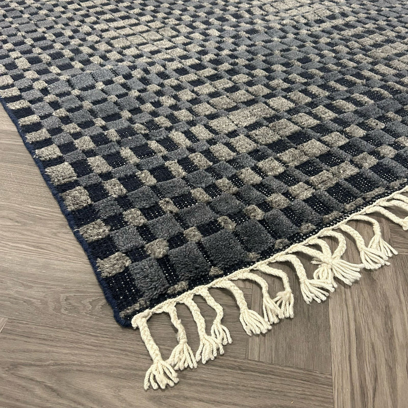 Brinker Carpets Square Navy Wool Vloerkleed - 160x250cm - aanzicht 1 - Vloerkleden Koning