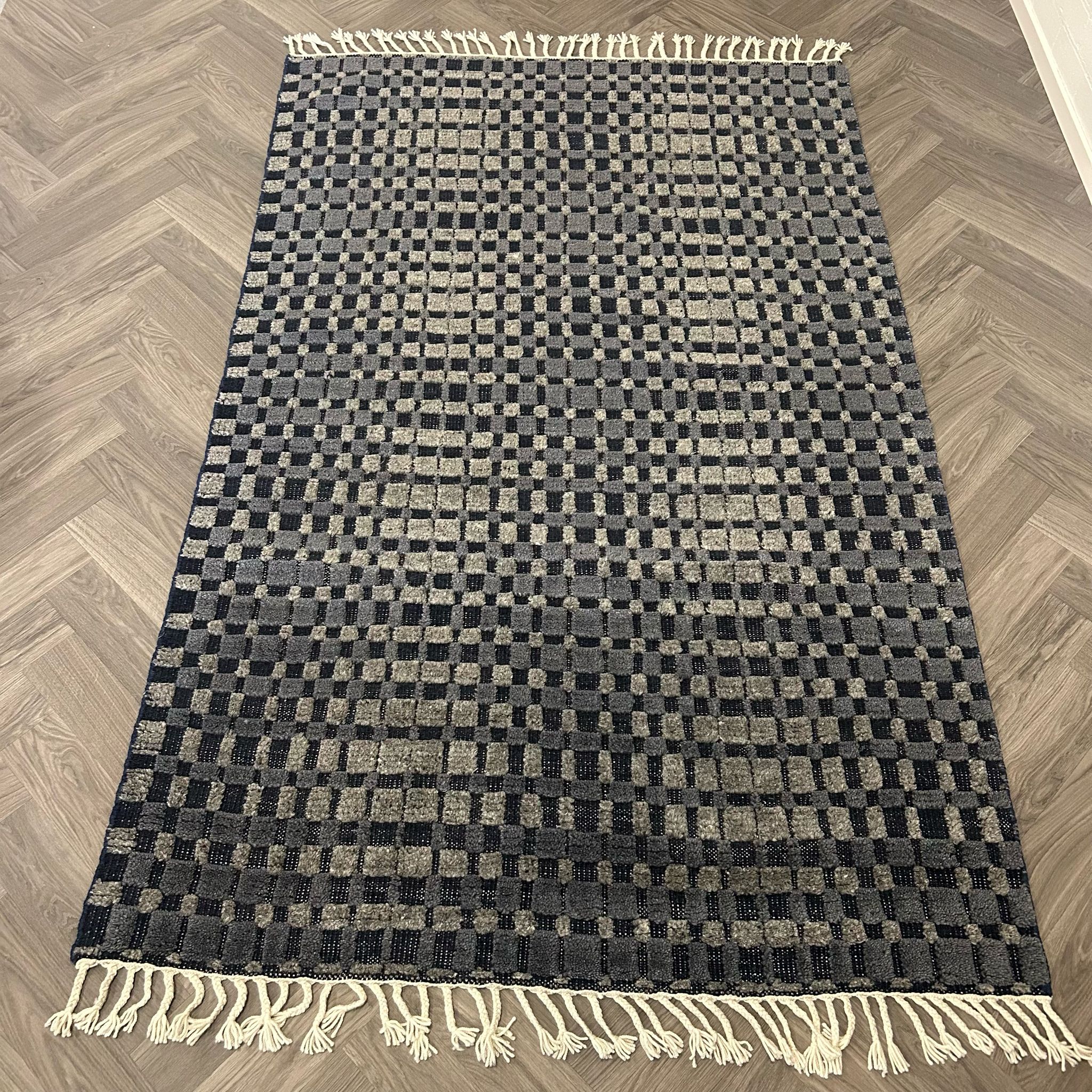 Brinker Carpets Square Navy Wool Vloerkleed - 160x250cm - Vloerkleden Koning