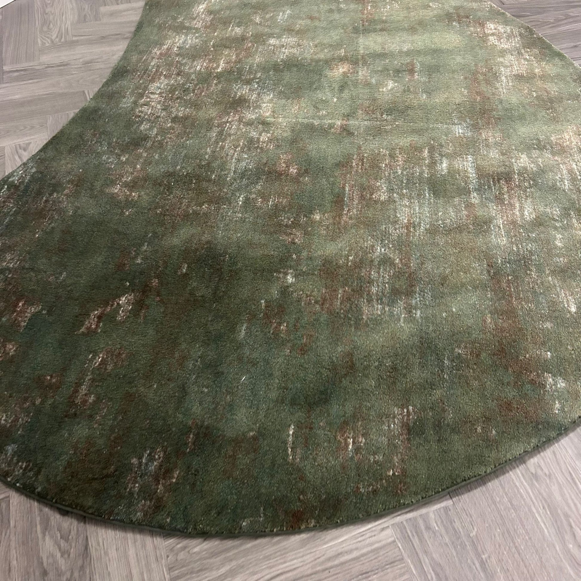 Brinker Carpets Uni Dark Green Nature Vloerkleed - 185x195cm - Vloerkleden Koning