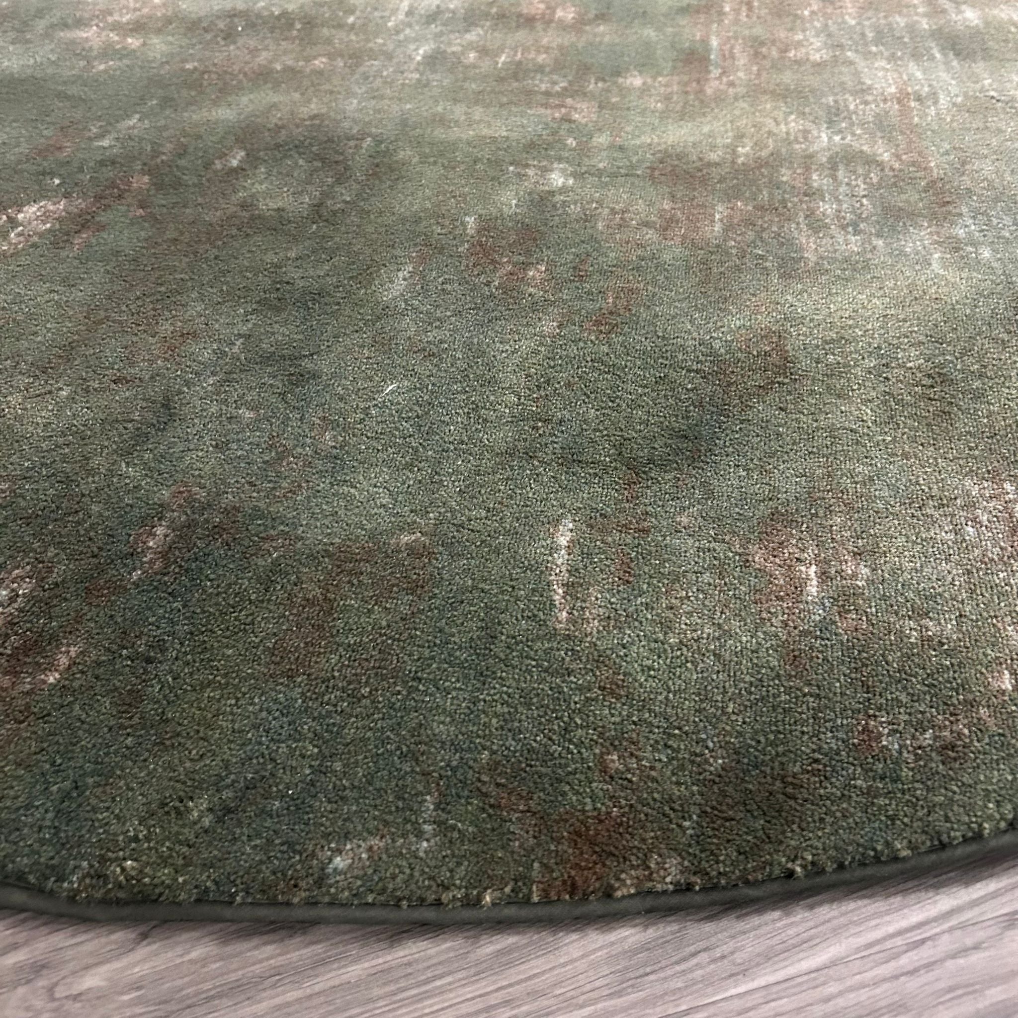 Brinker Carpets Uni Dark Green Nature Vloerkleed - 185x195cm - Vloerkleden Koning
