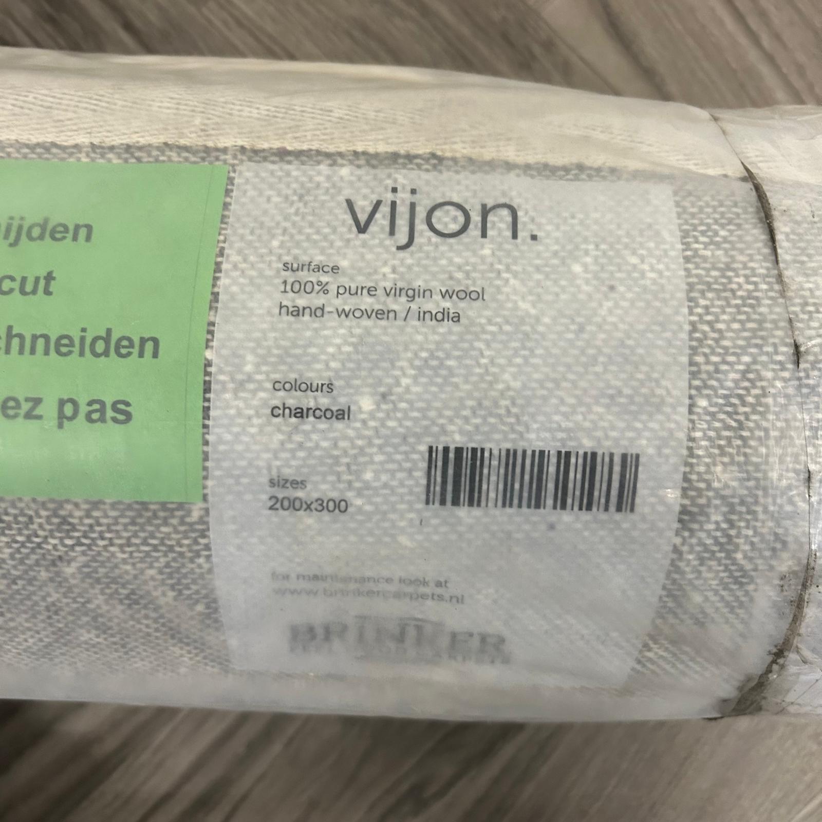 Brinker Carpets Vijon Charcoal Vloerkleed - 200x300cm - Vloerkleden Koning