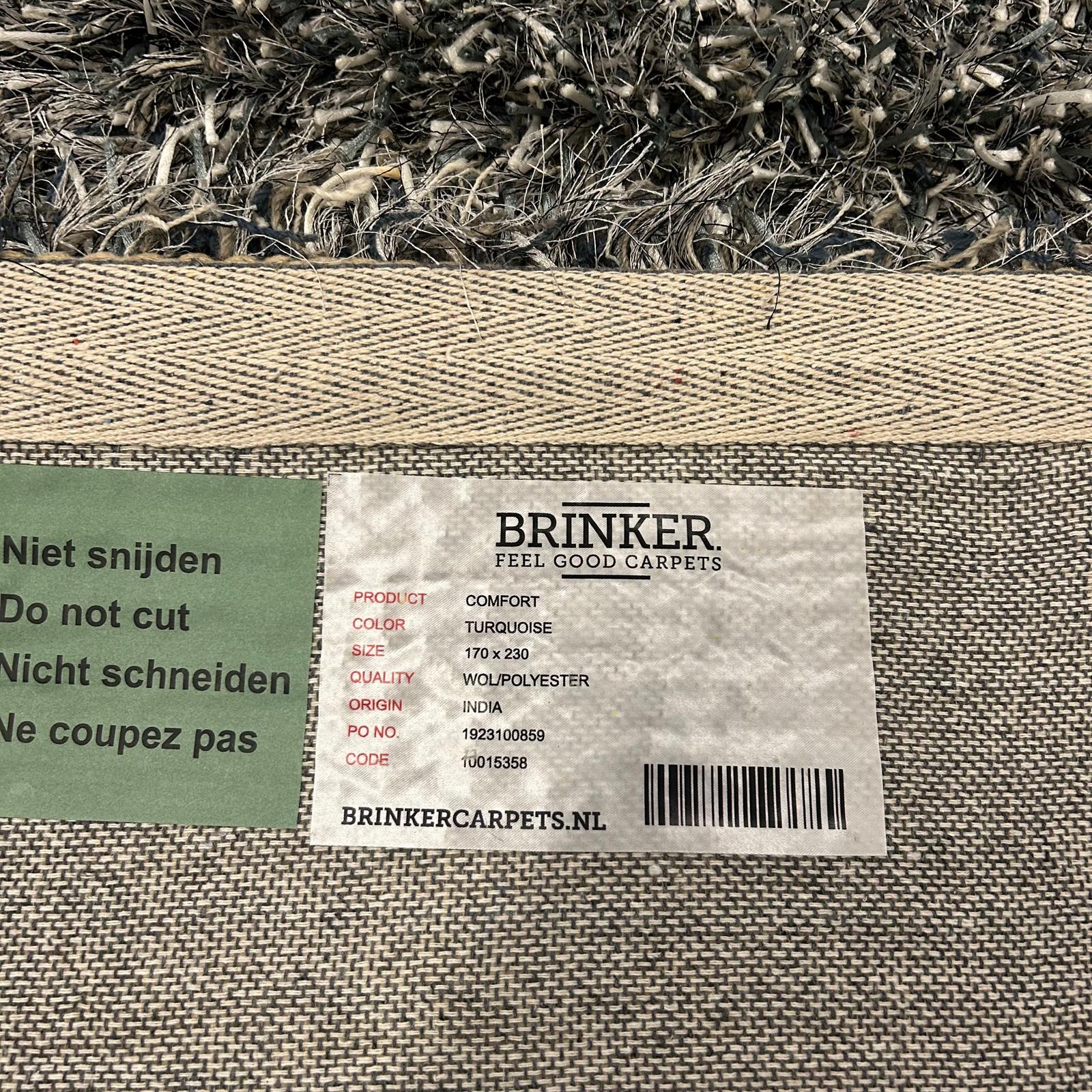 Brinker Comfort - Turquoise - 170x230cm - aanzicht 4 - Vloerkleden Koning