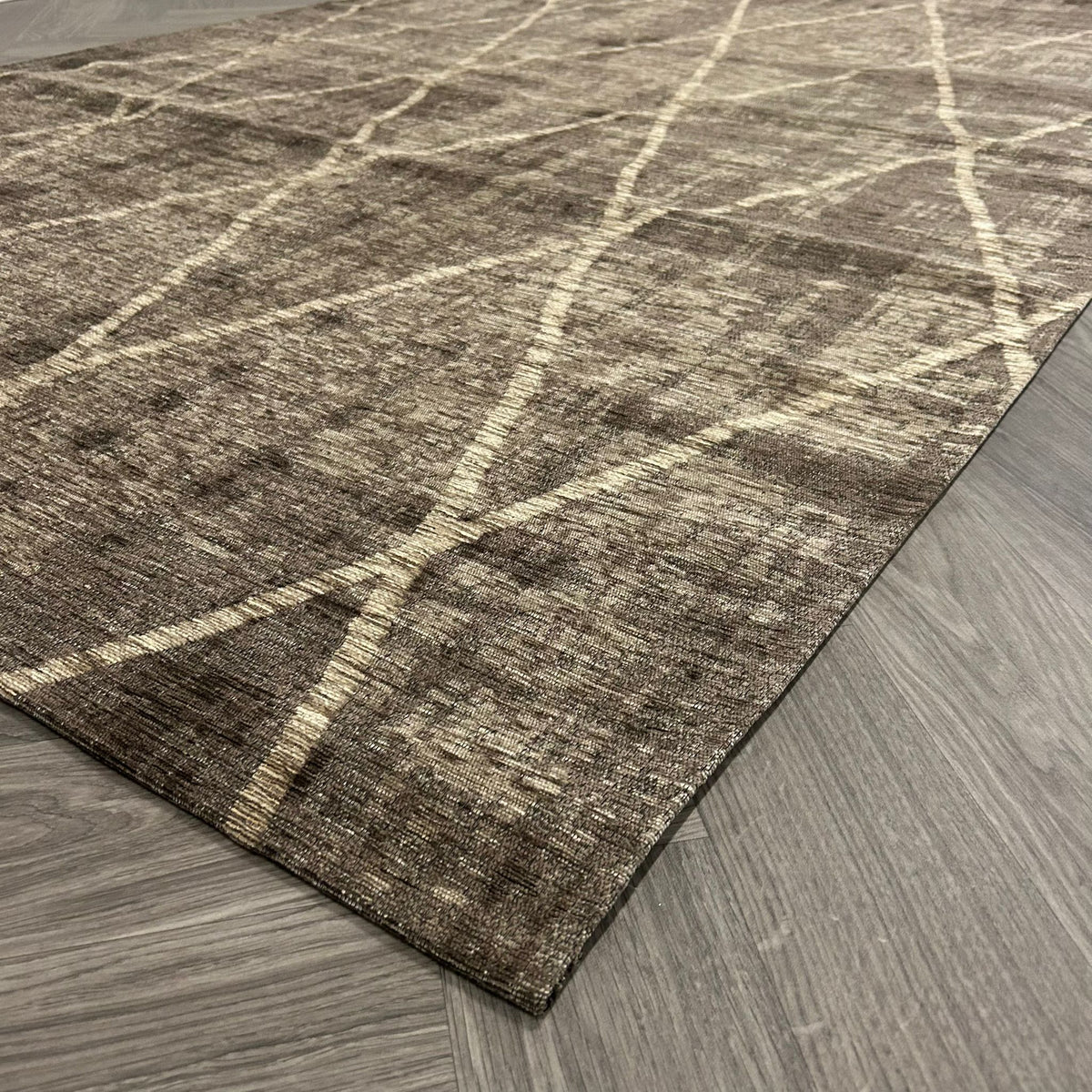 Brinker Cross Diamo Brown Vloerkleed - 155x230cm - QF Living