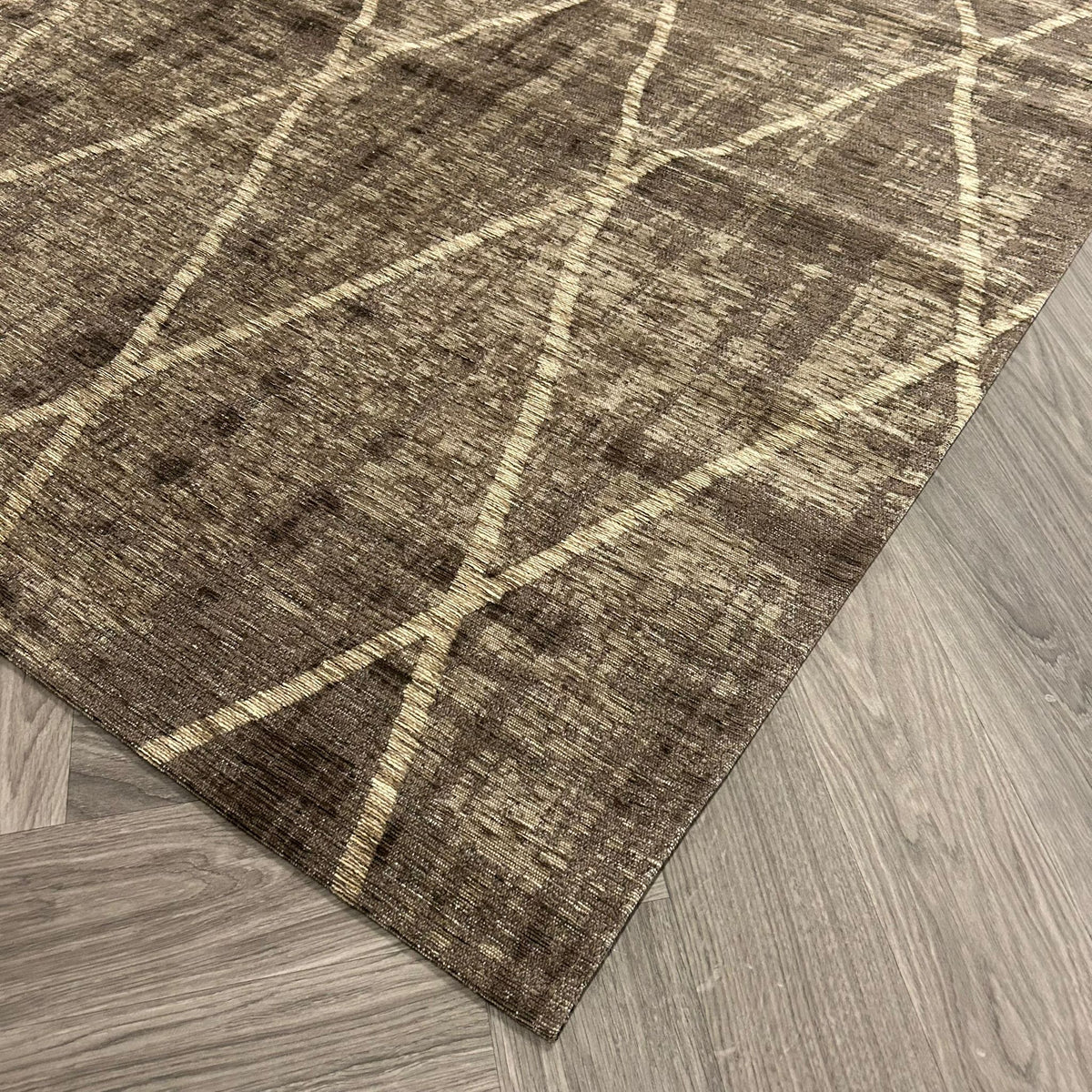 Brinker Cross Diamo Brown Vloerkleed - 155x230cm - QF Living