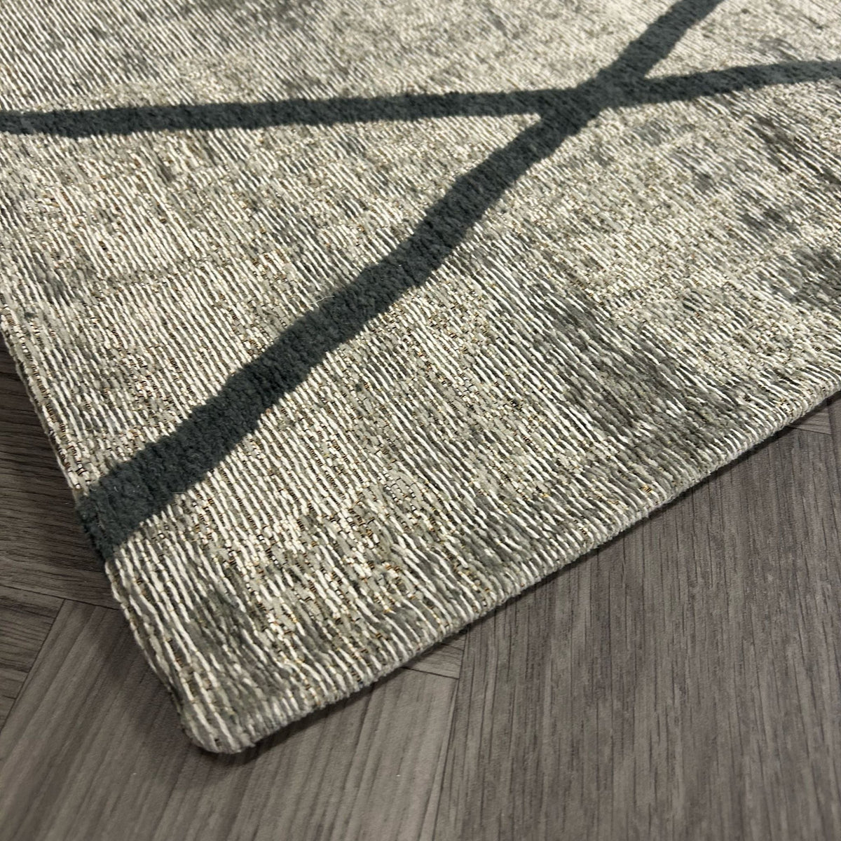 Brinker Cross Silver Grey Vloerkleed - 200x300cm - QF Living