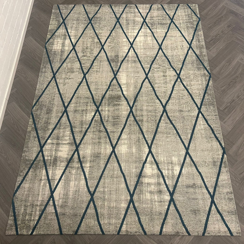 Brinker Carpets Cross Silver/Blue Vloerkleed - 240x340cm