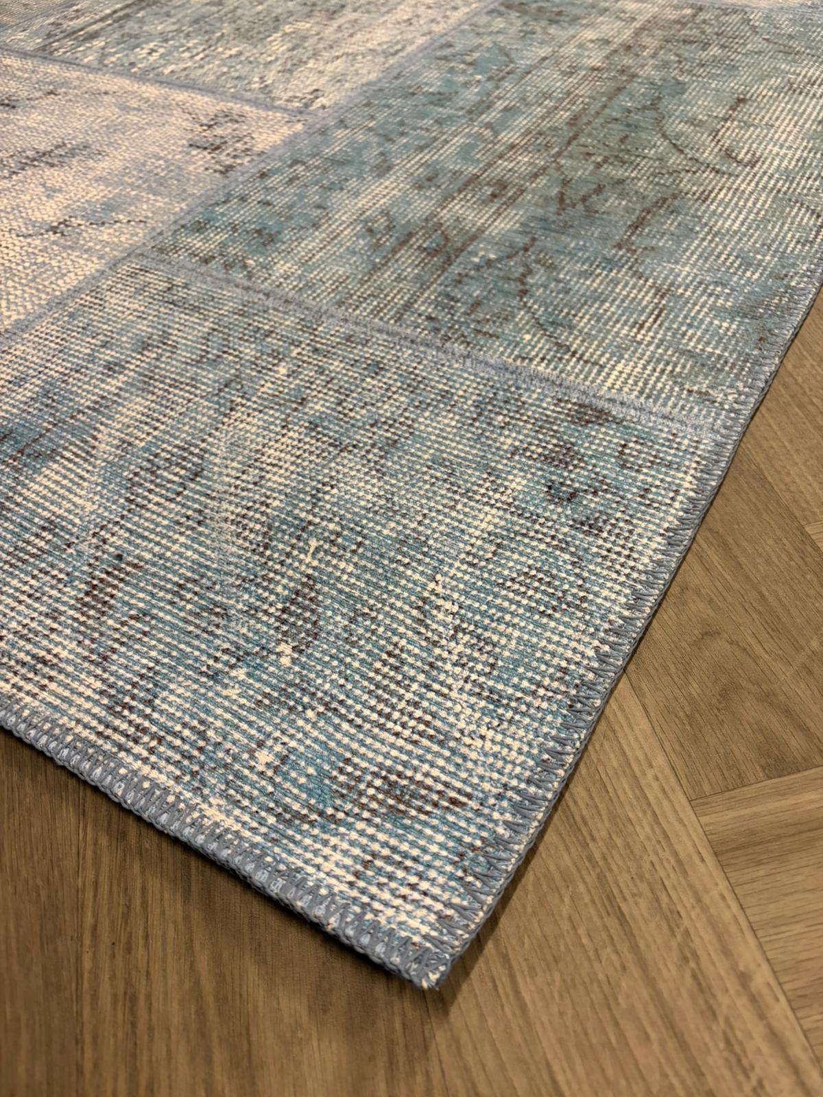 Brinker Estate Patchwork Blue - 190x290cm - QF Living