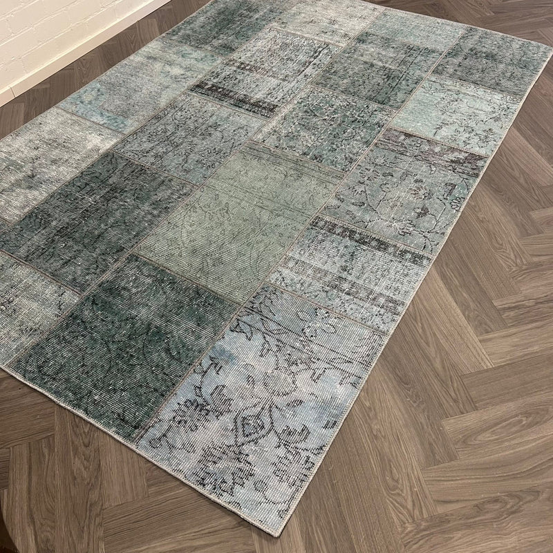Brinker Estate Patchwork Green/Blue - 190x290cm - QF Living
