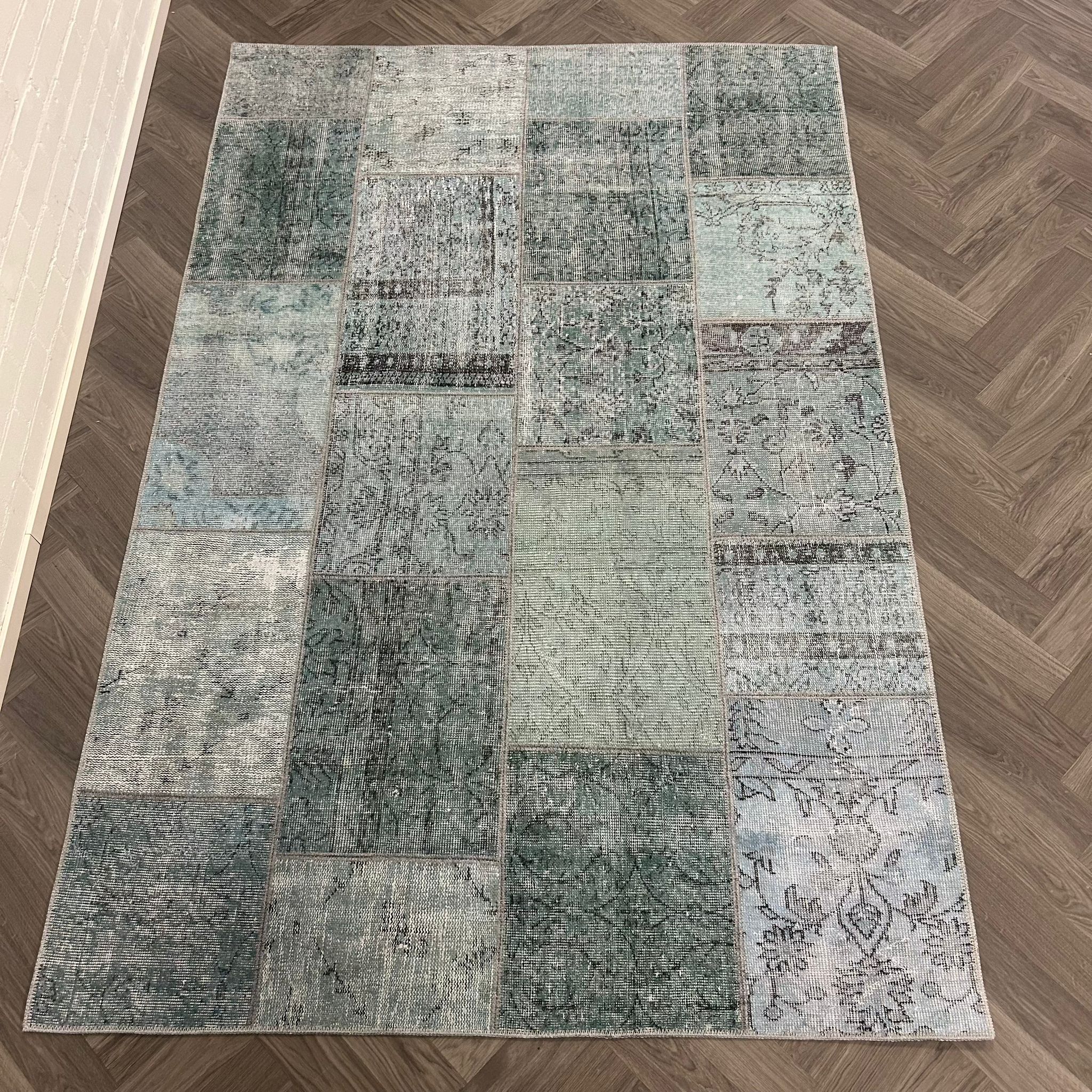 Brinker Estate Patchwork Green/Blue - 190x290cm - QF Living
