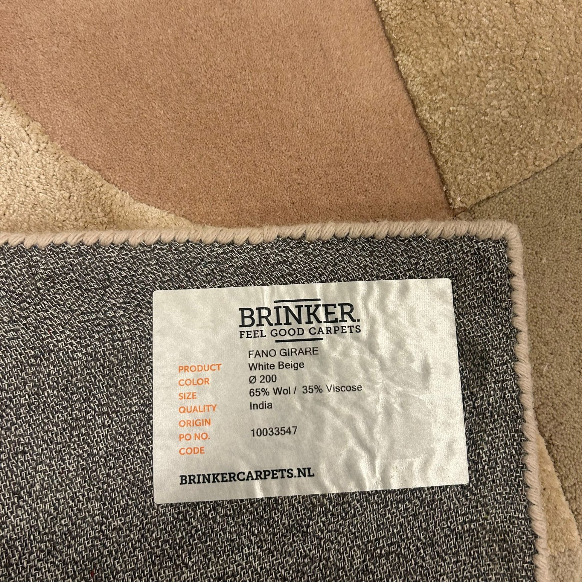 Brinker Fano Girare Lychee Vloerkleed - 200x200cm - QF Living