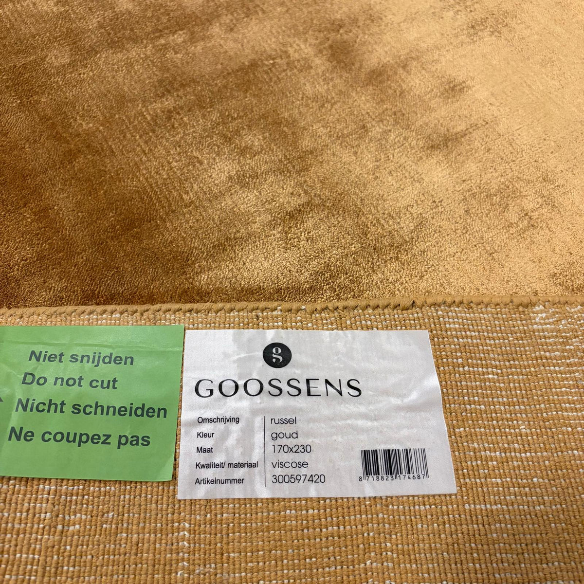 Brinker Goossens Russel Goud Vloerkleed - 170x230cm - QF Living