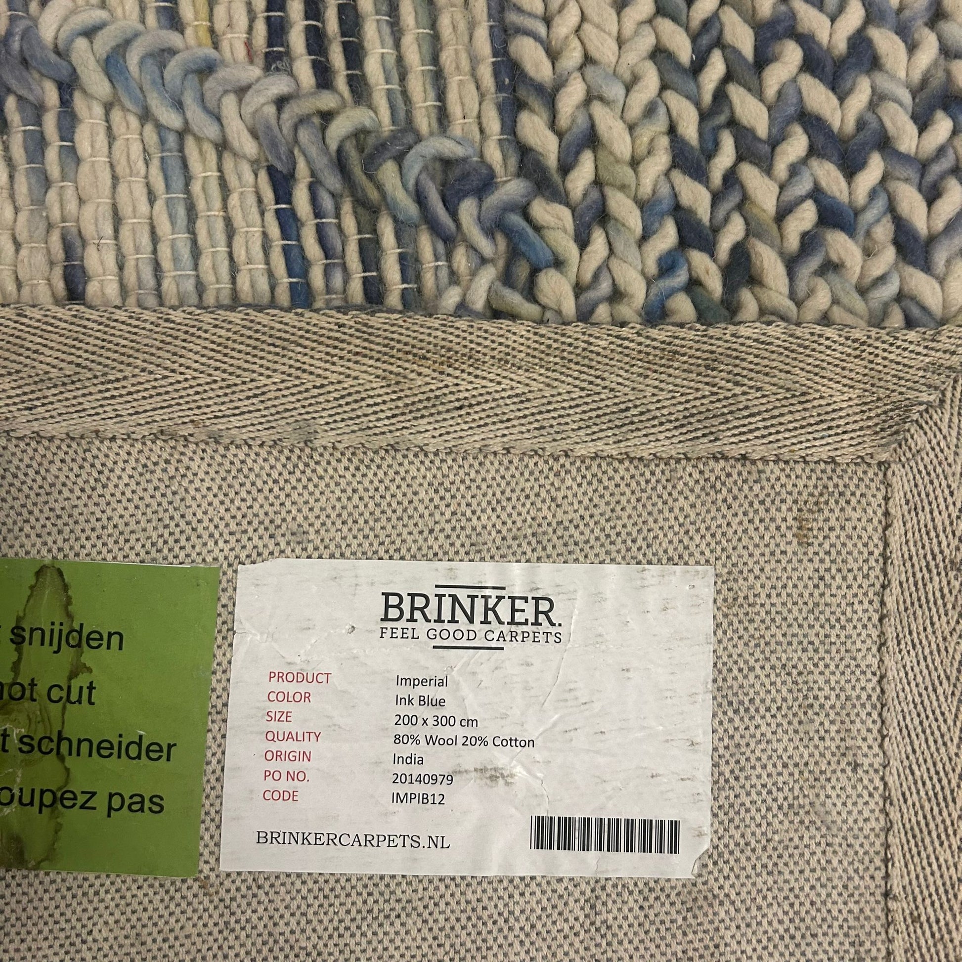 Brinker Imperial Ink Blue Vloerkleed - 200x300cm - QF Living