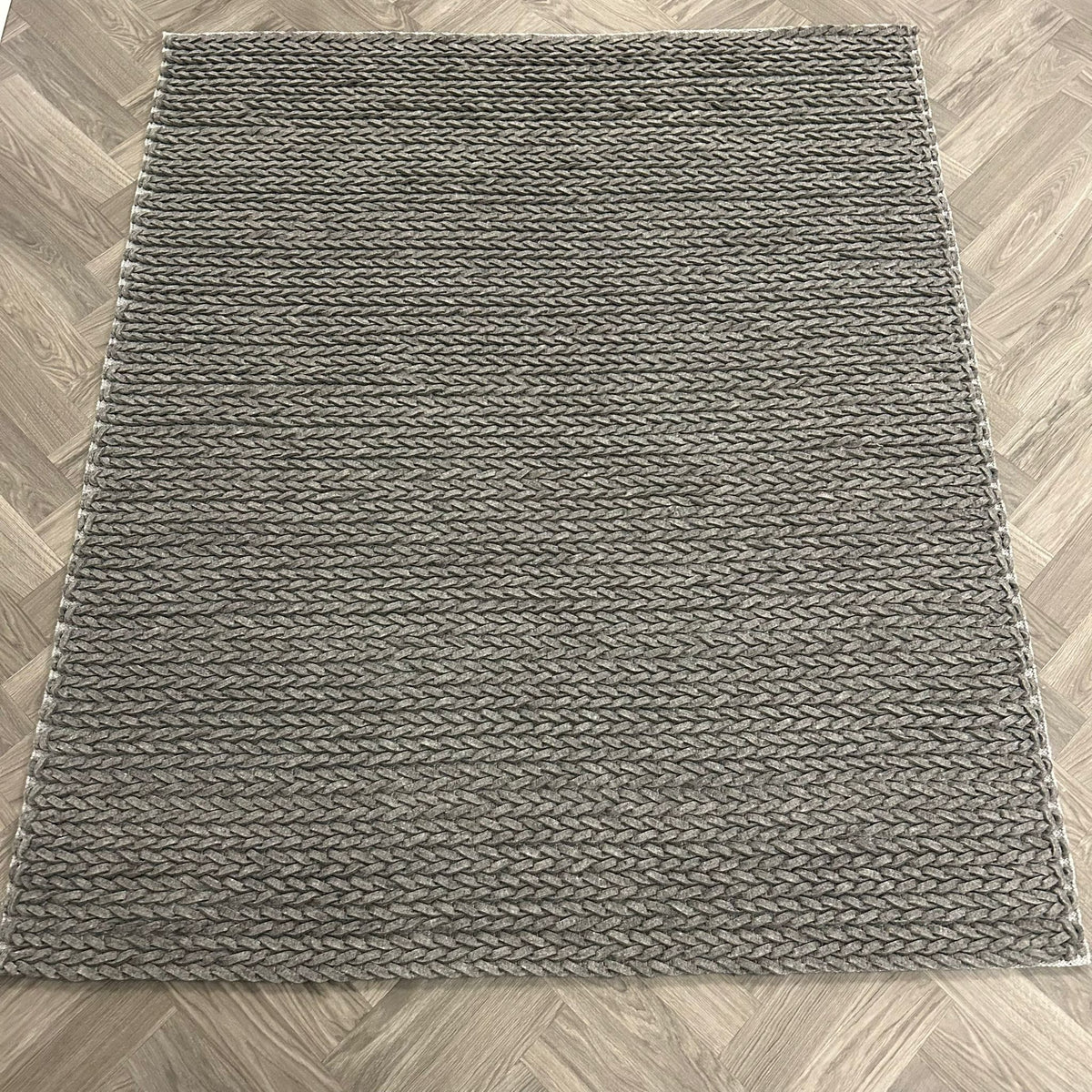 Brinker Kabel Antracite/Melé Vloerkleed - 190x220cm - QF Living