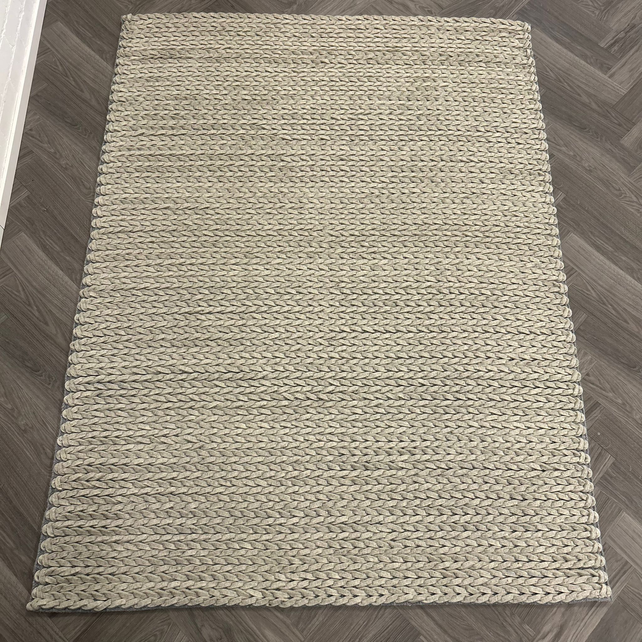 Brinker Kabel Grey Vloerkleed - 170x230cm - QF Living