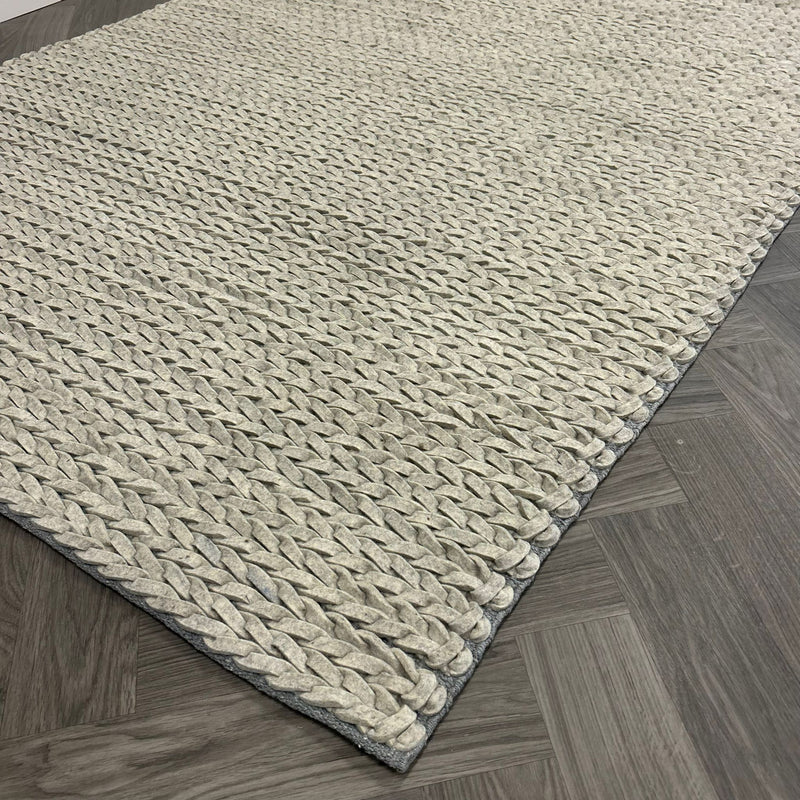 Brinker Kabel Grey Vloerkleed - 170x230cm - QF Living