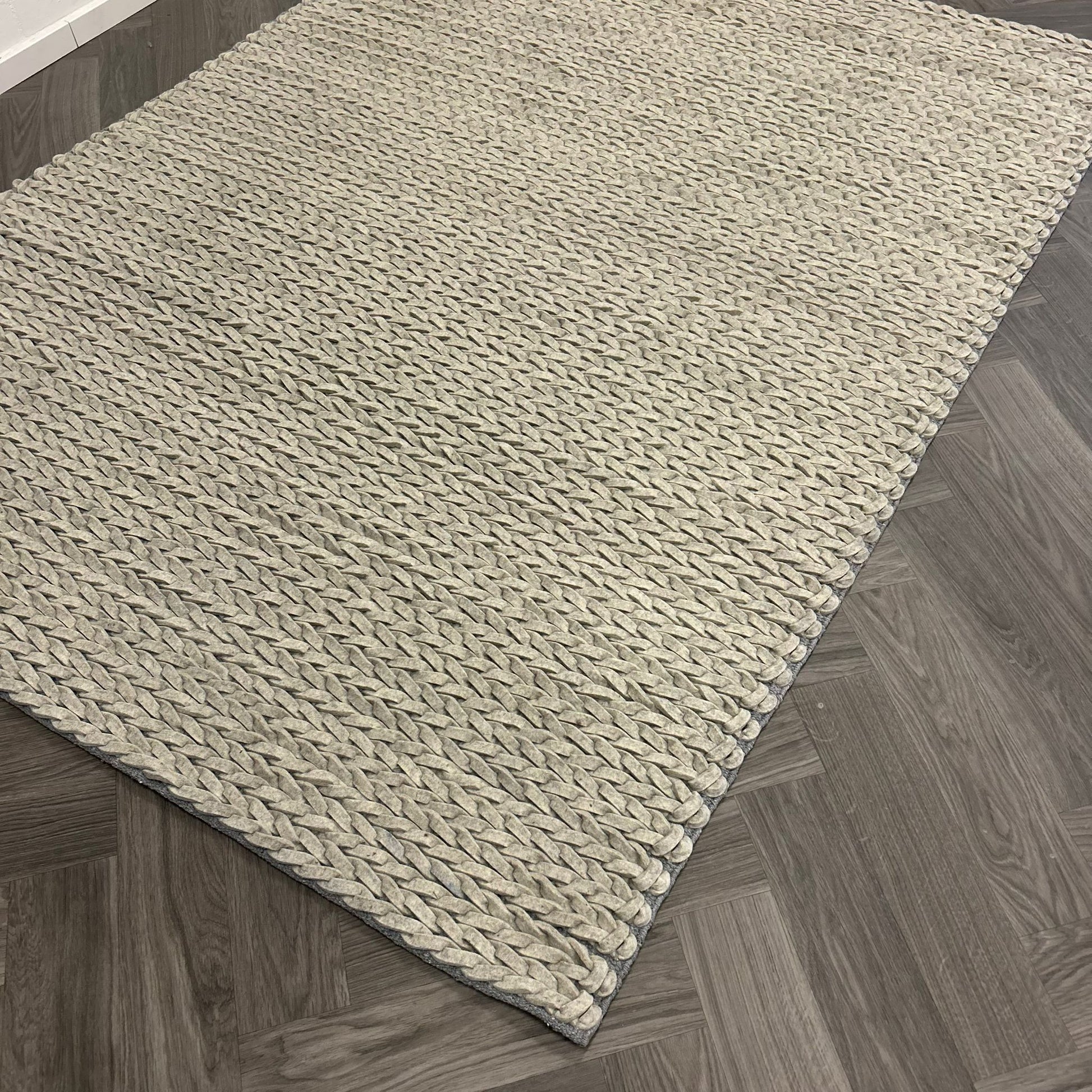 Brinker Kabel Grey Vloerkleed - 170x230cm - QF Living