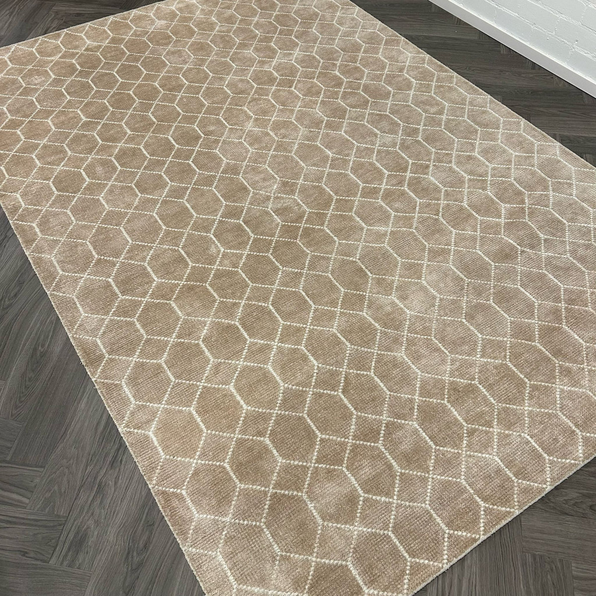 Brinker Laatz Champagne Vloerkleed - 200x300cm - QF Living