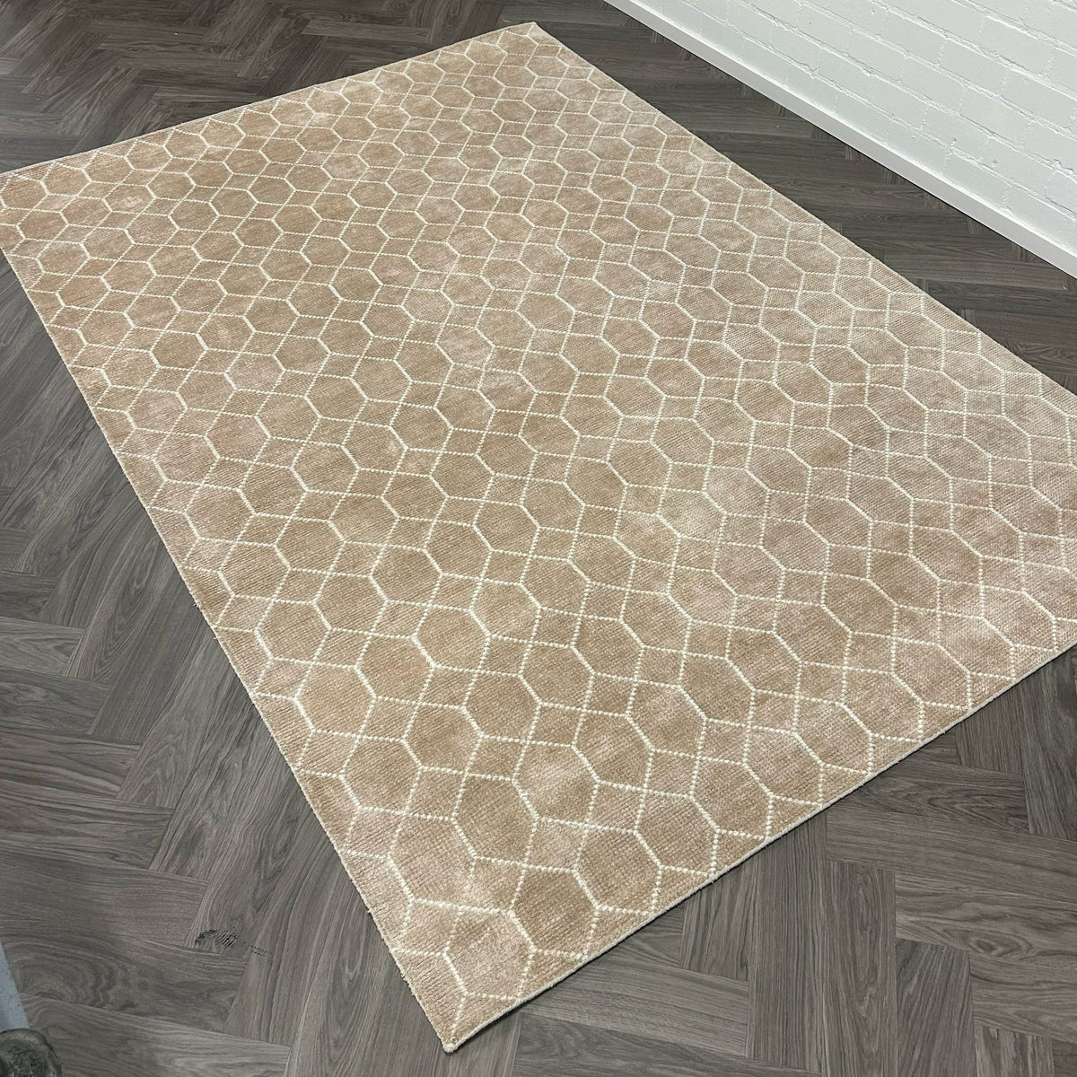 Brinker Laatz Champagne Vloerkleed - 200x300cm - QF Living