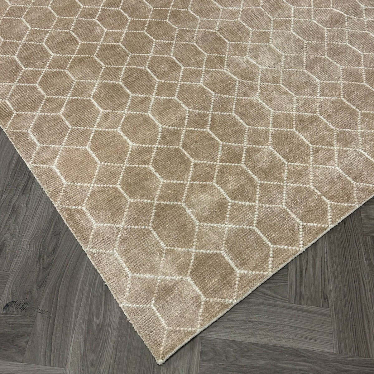 Brinker Laatz Champagne Vloerkleed - 200x300cm - QF Living