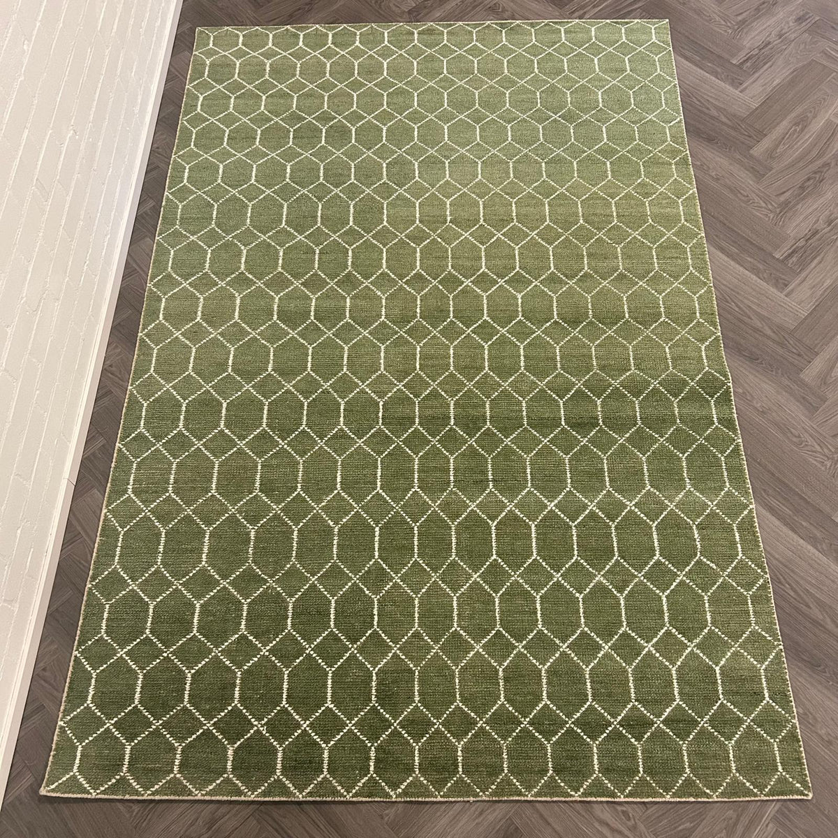 Brinker Laatz Green Vloerkleed - 240x340cm - QF Living