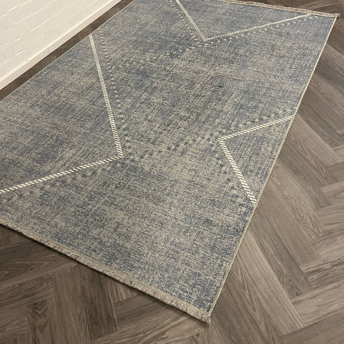 Brinker Linea Dessin 105 Blue Vloerkleed - 200x290cm - QF Living
