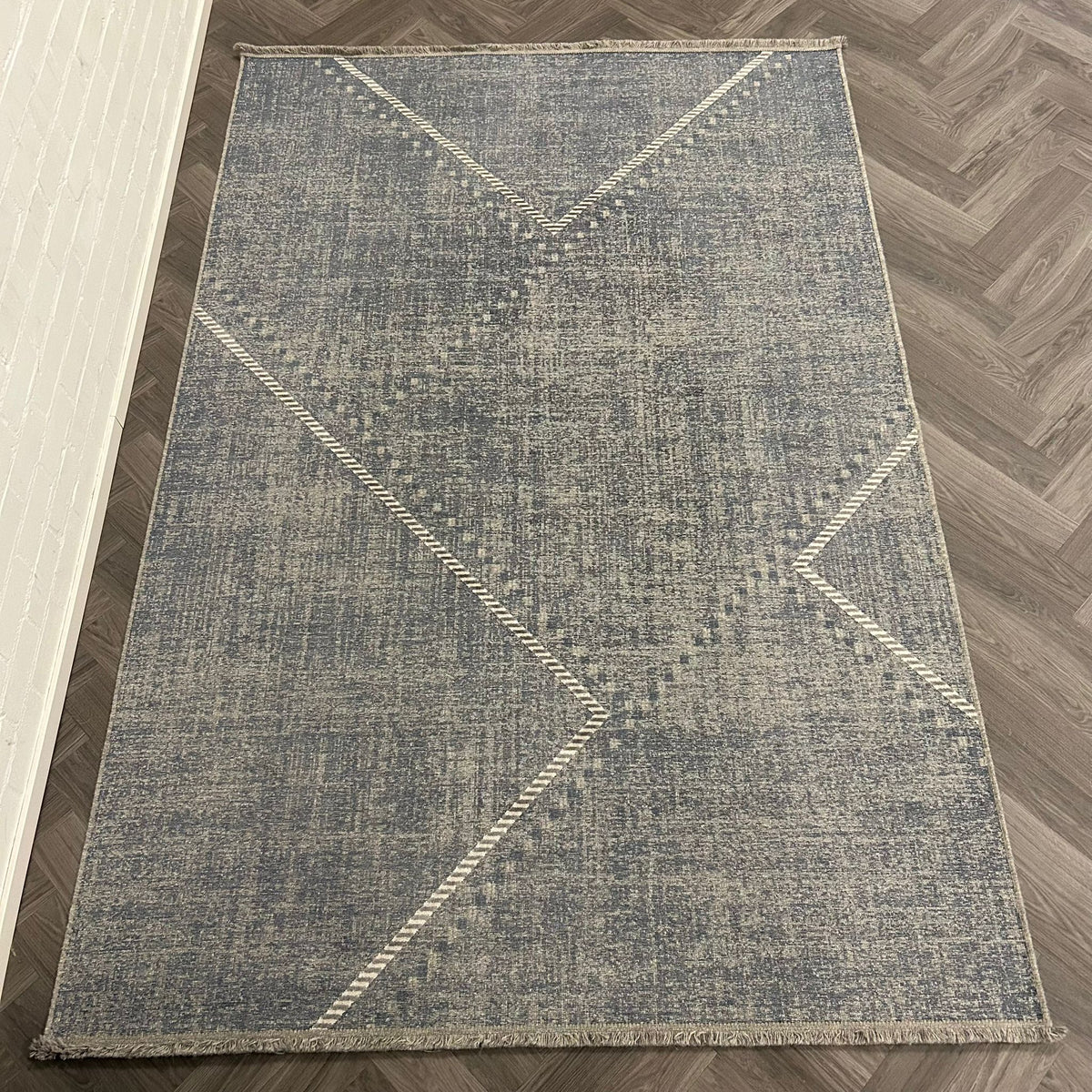Brinker Linea Dessin 105 Blue Vloerkleed - 200x290cm - QF Living