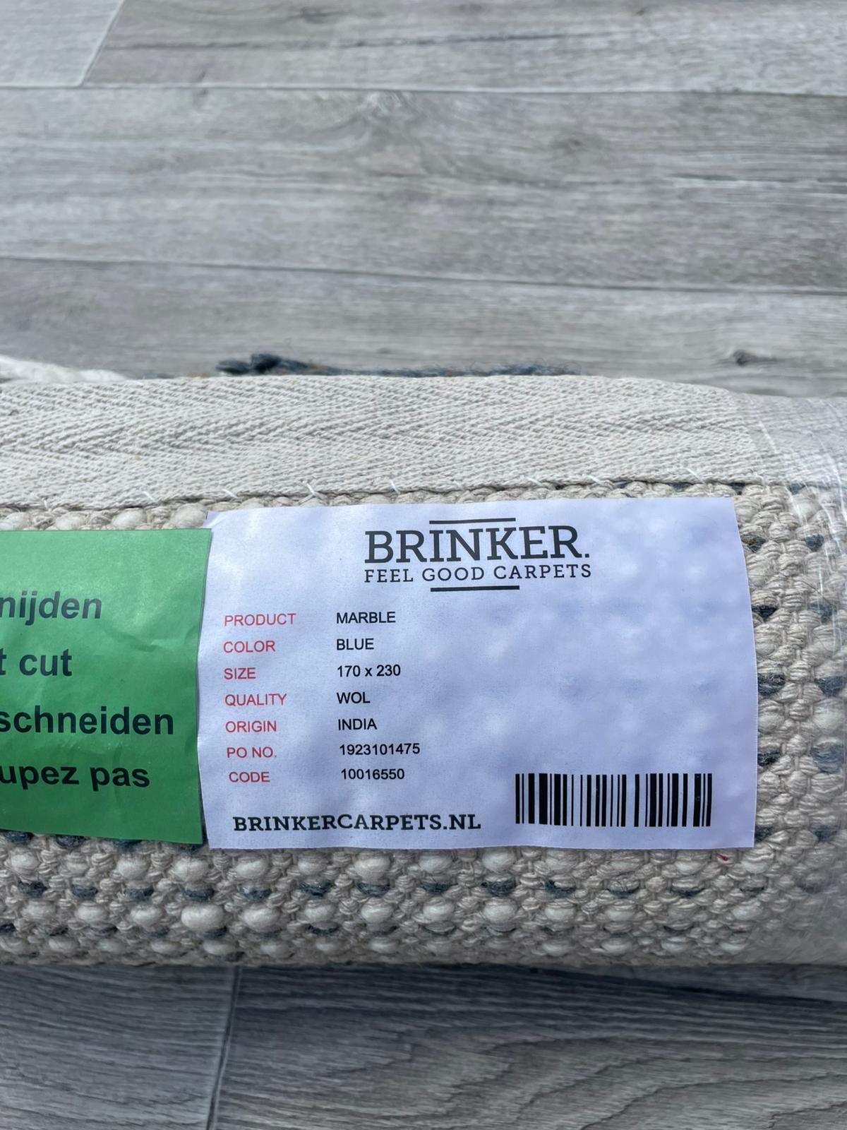 Brinker Marble Blue Vloerkleed - 170x230cm - QF Living