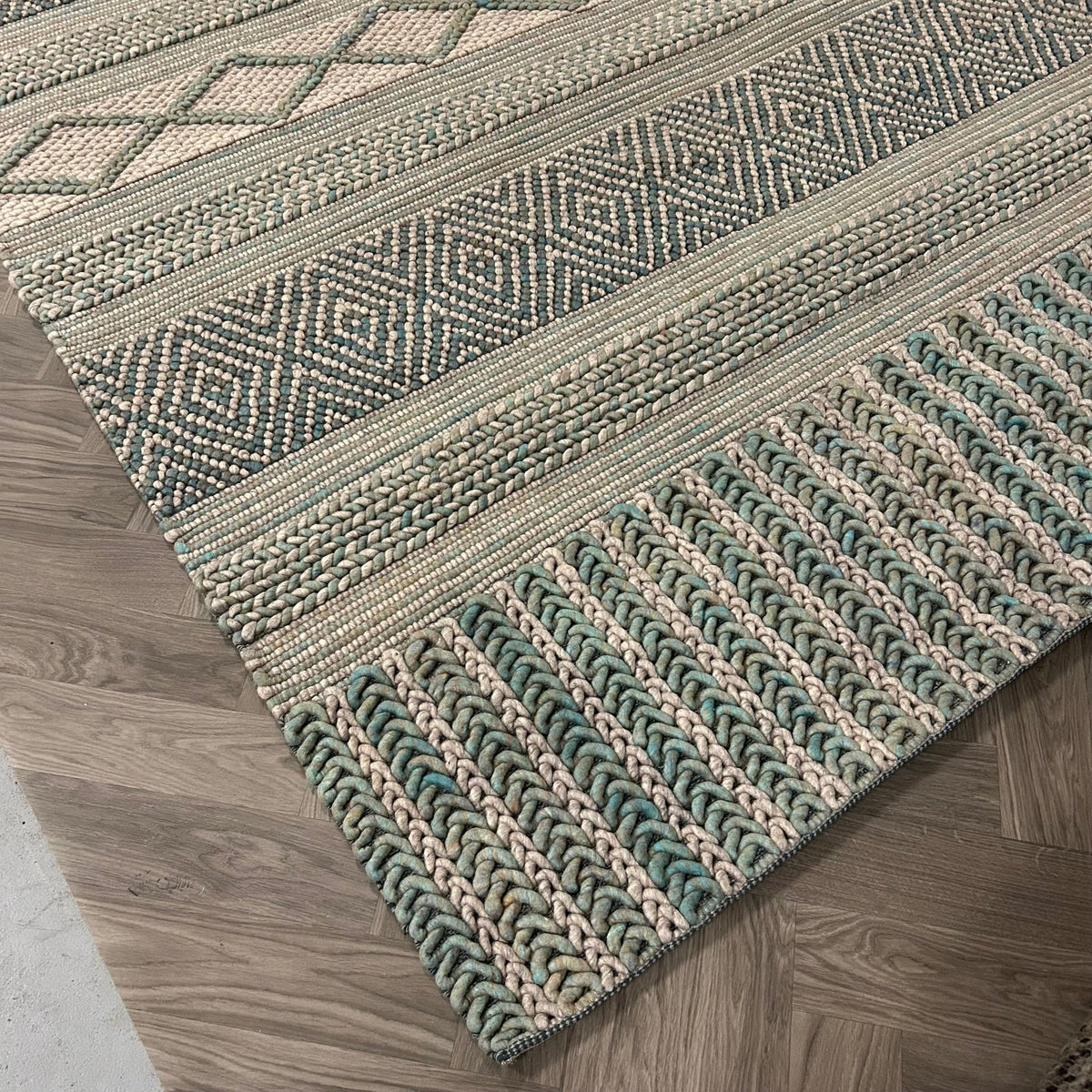 Brinker Marrakech 400 (groen) Vloerkleed - 240x340cm - QF Living