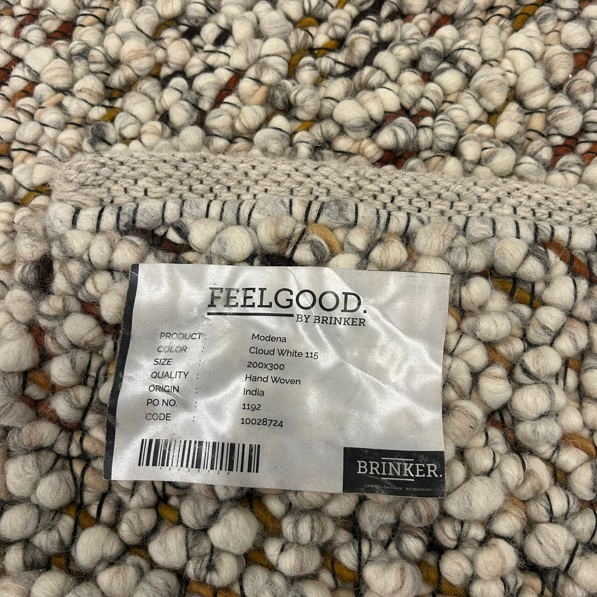 Brinker Modena Cloud White 115 Vloerkleed - 200x300cm - QF Living