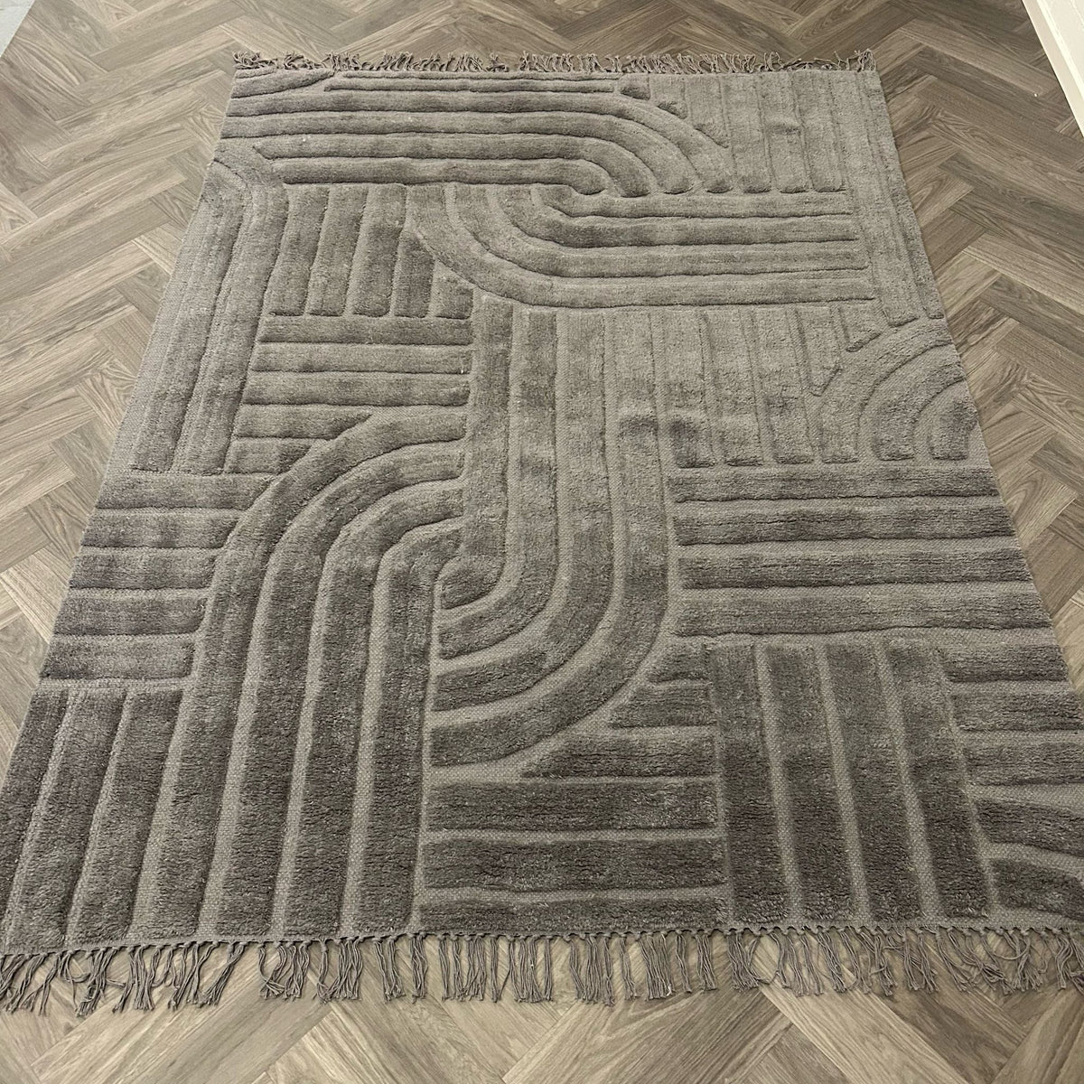 Brinker Overseas Grey Vloerkleed - 170x240cm - QF Living