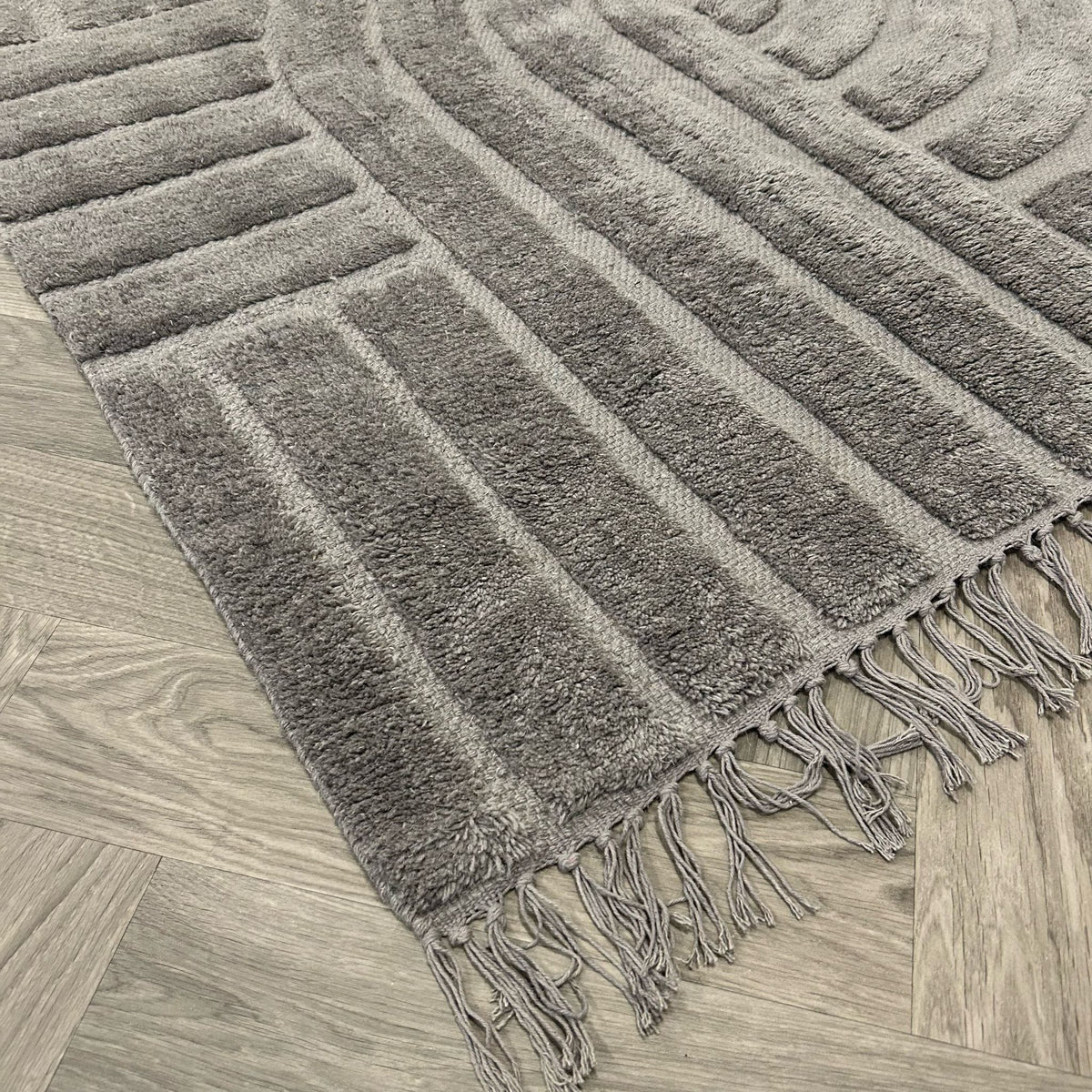Brinker Overseas Grey Vloerkleed - 170x240cm - QF Living
