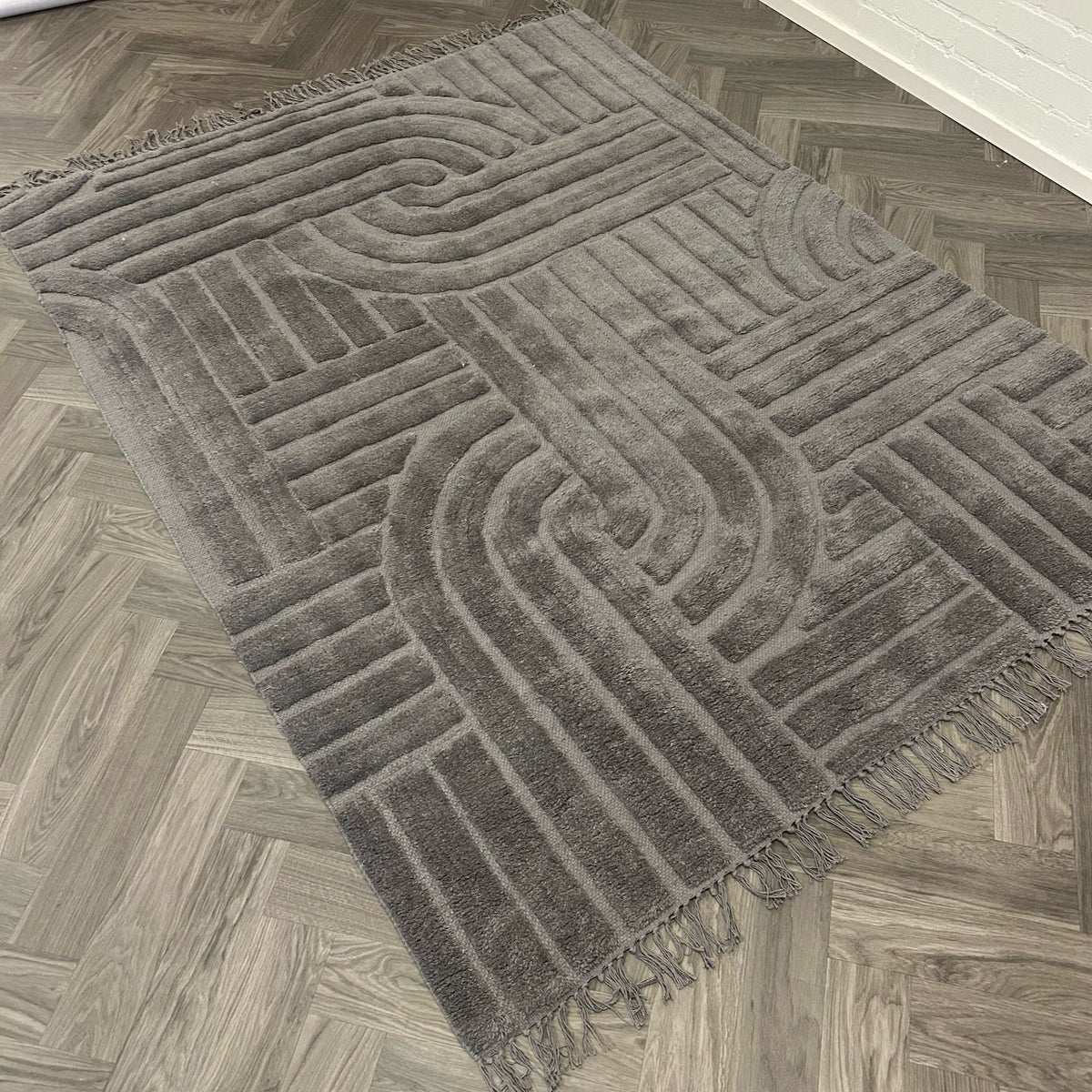 Brinker Overseas Grey Vloerkleed - 170x240cm - QF Living