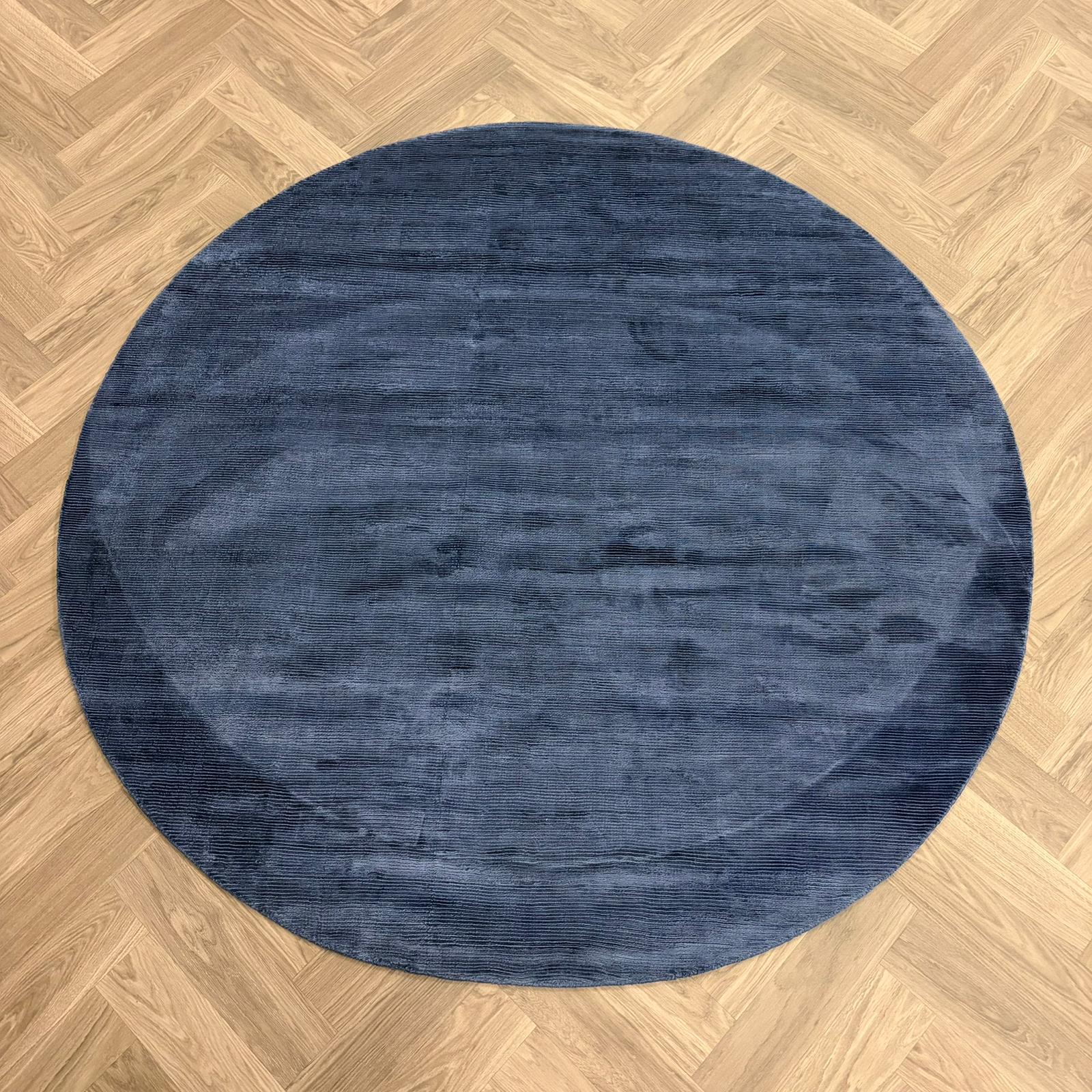 Brinker Oyster Navy Blue Vloerkleed - 200x200cm - QF Living