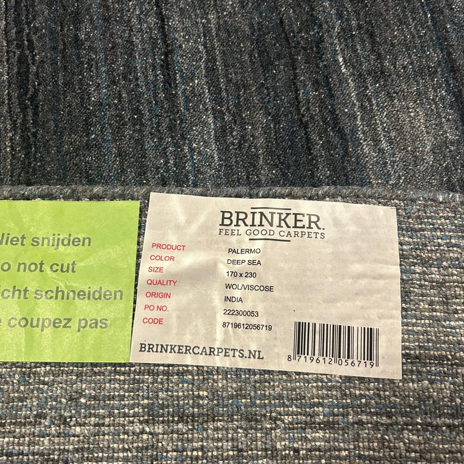 Brinker Palermo Deep Sea Blue Vloerkleed - 170x230cm - QF Living
