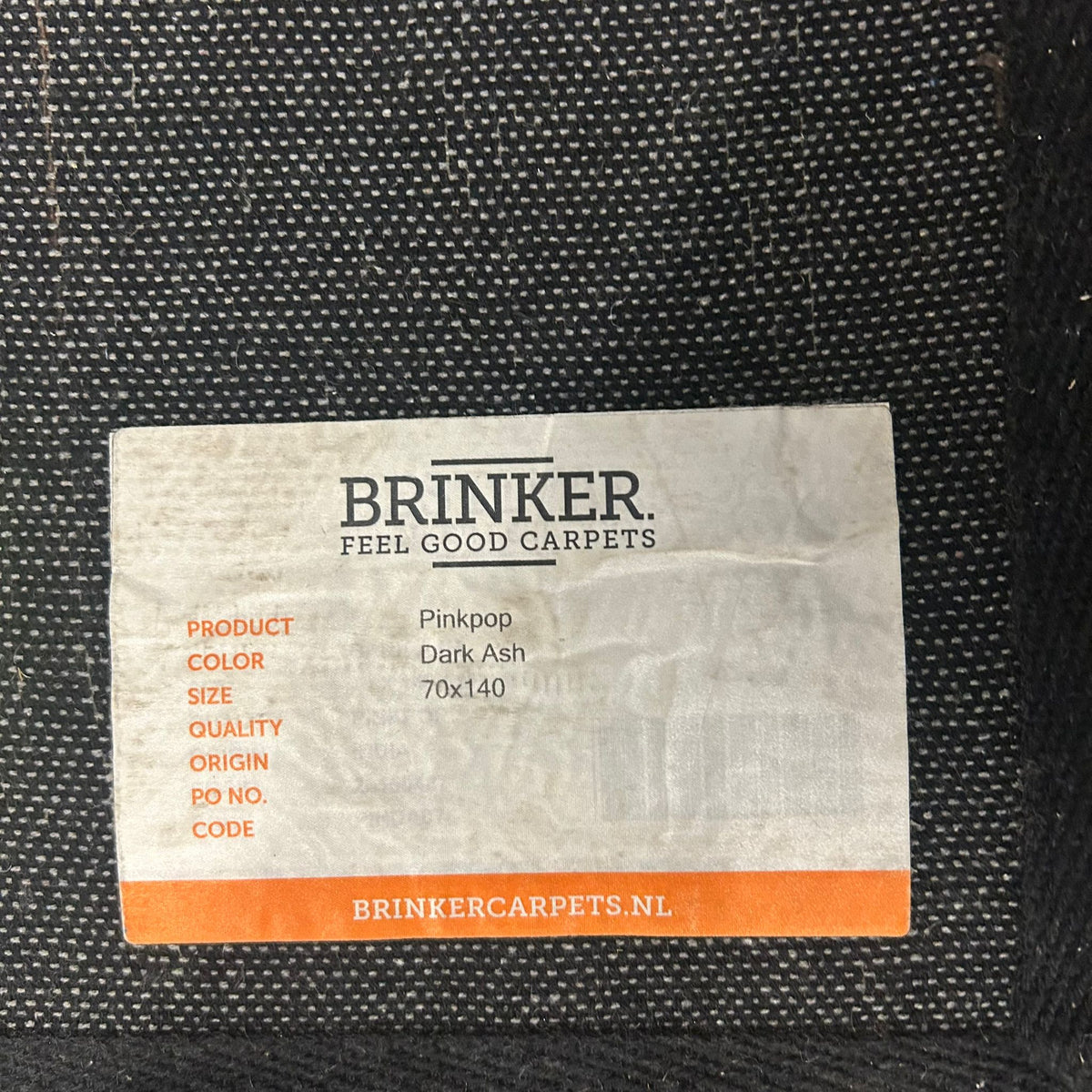 Brinker Pinkpop Dark Ash Vloerkleed - 70x140cm - QF Living