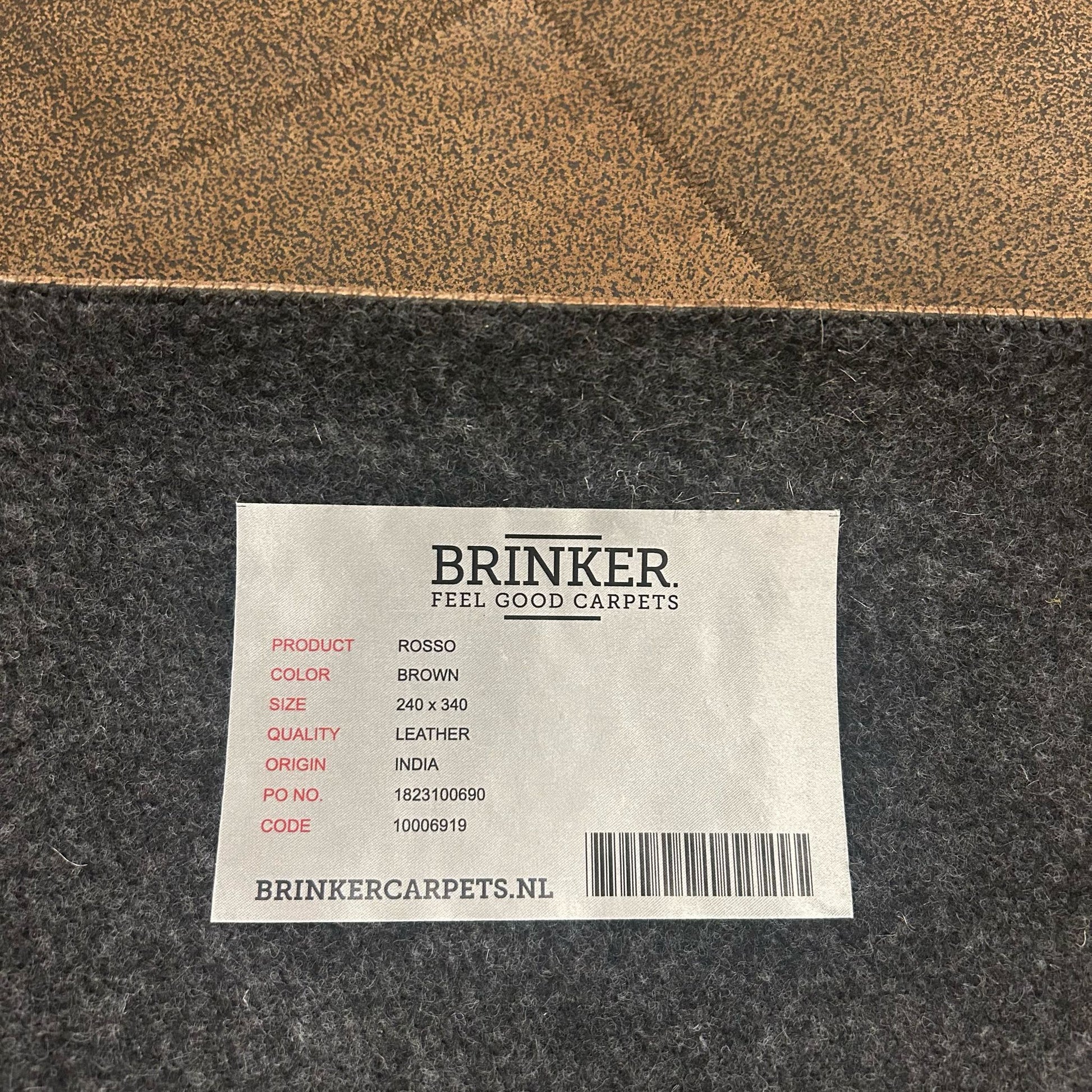 Brinker Rosso Brown Vloerkleed - 240x340cm - QF Living