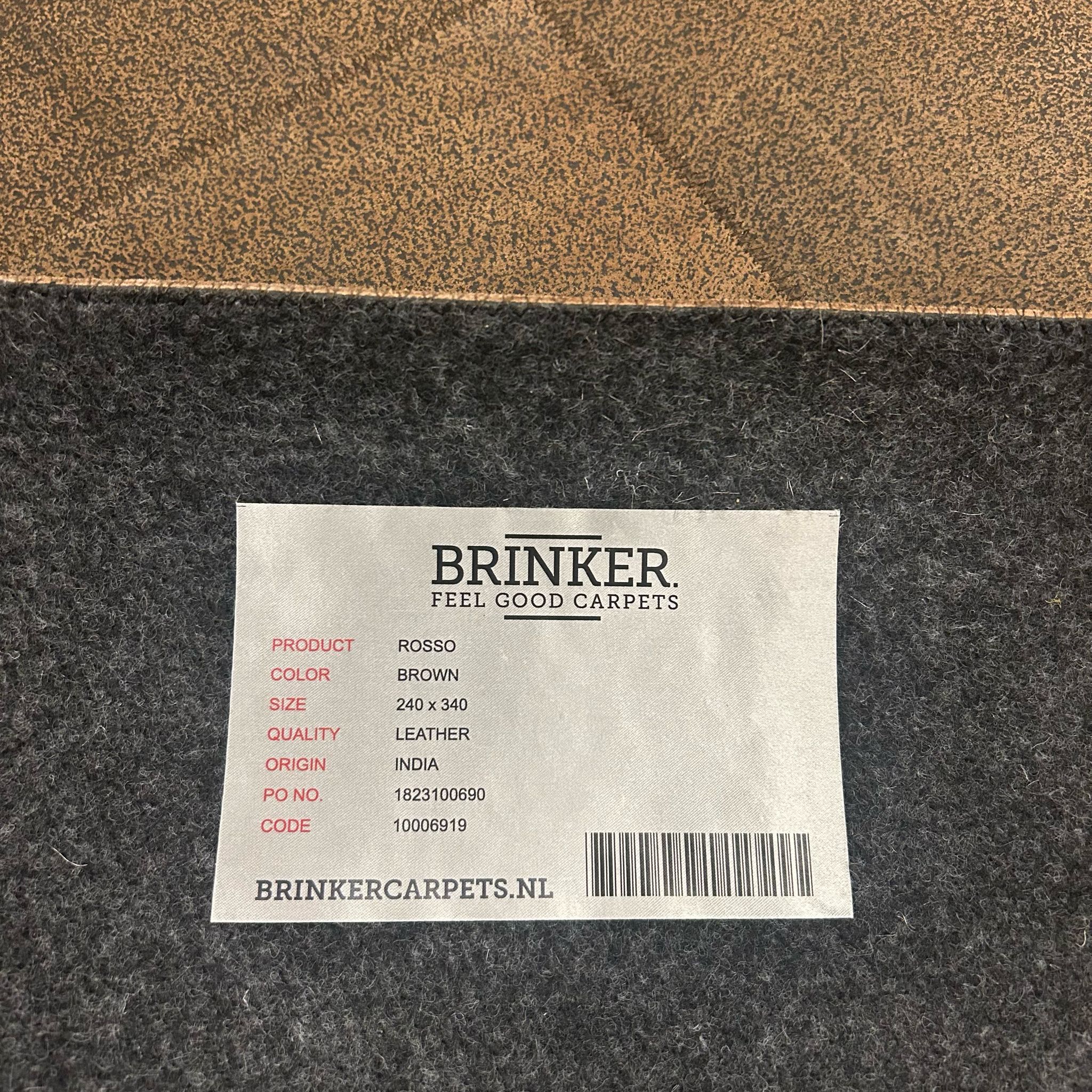 Brinker Rosso Brown Vloerkleed - 240x340cm - QF Living