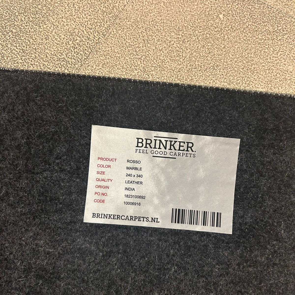 Brinker Rosso Marble Vloerkleed - 240x340cm - QF Living