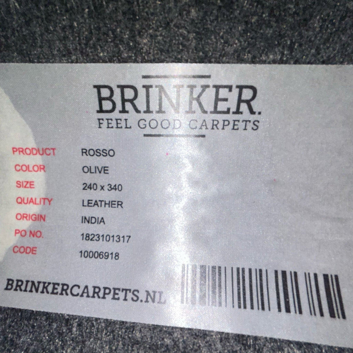 Brinker Rosso Olive Vloerkleed - 240x340cm - QF Living