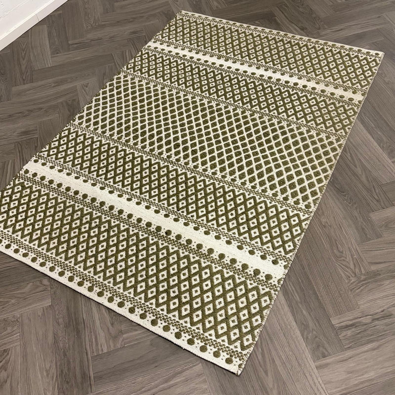 Brinker Saint Army Green Vloerkleed - 140x200cm - QF Living