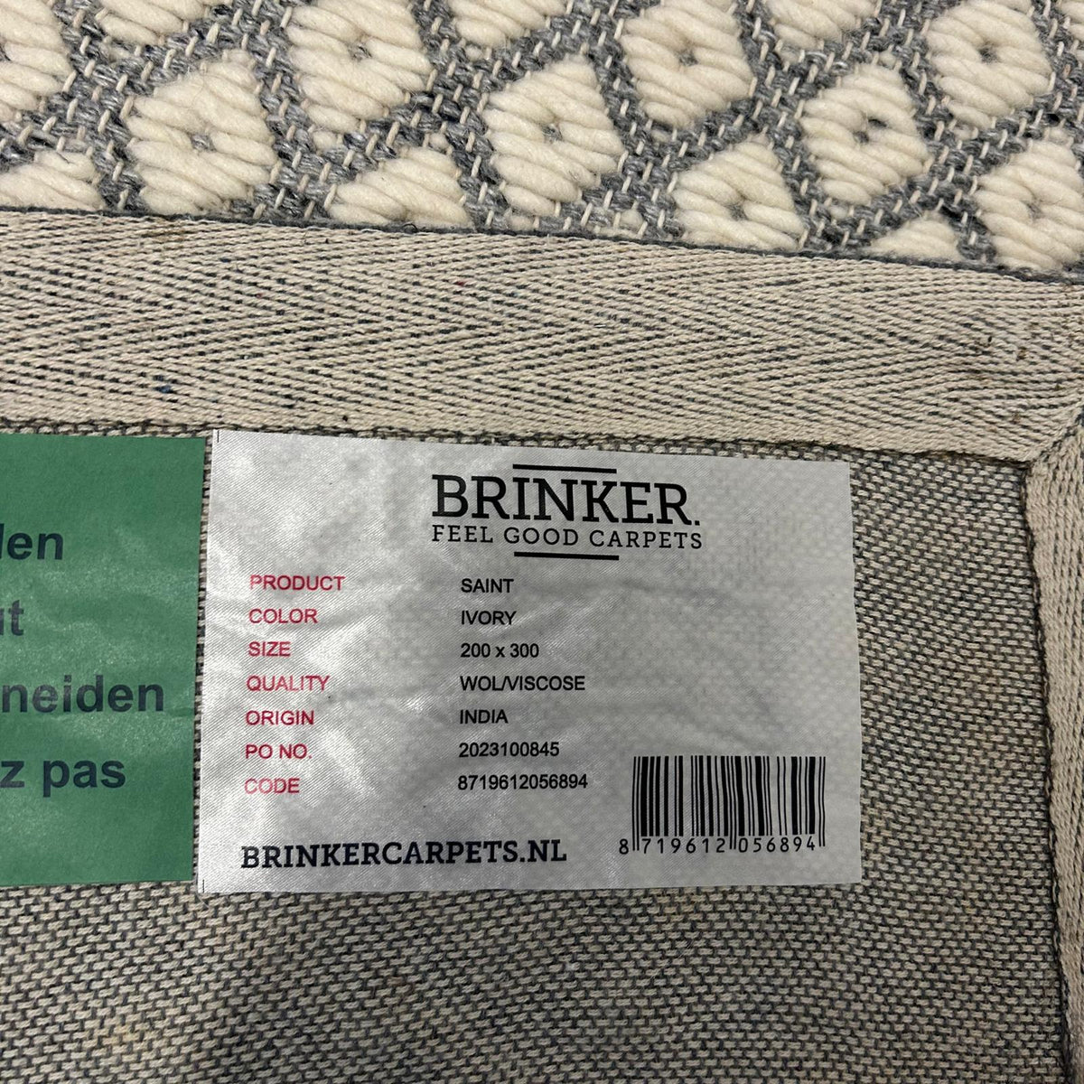 Brinker Saint Ivory Vloerkleed - 200x300cm - QF Living