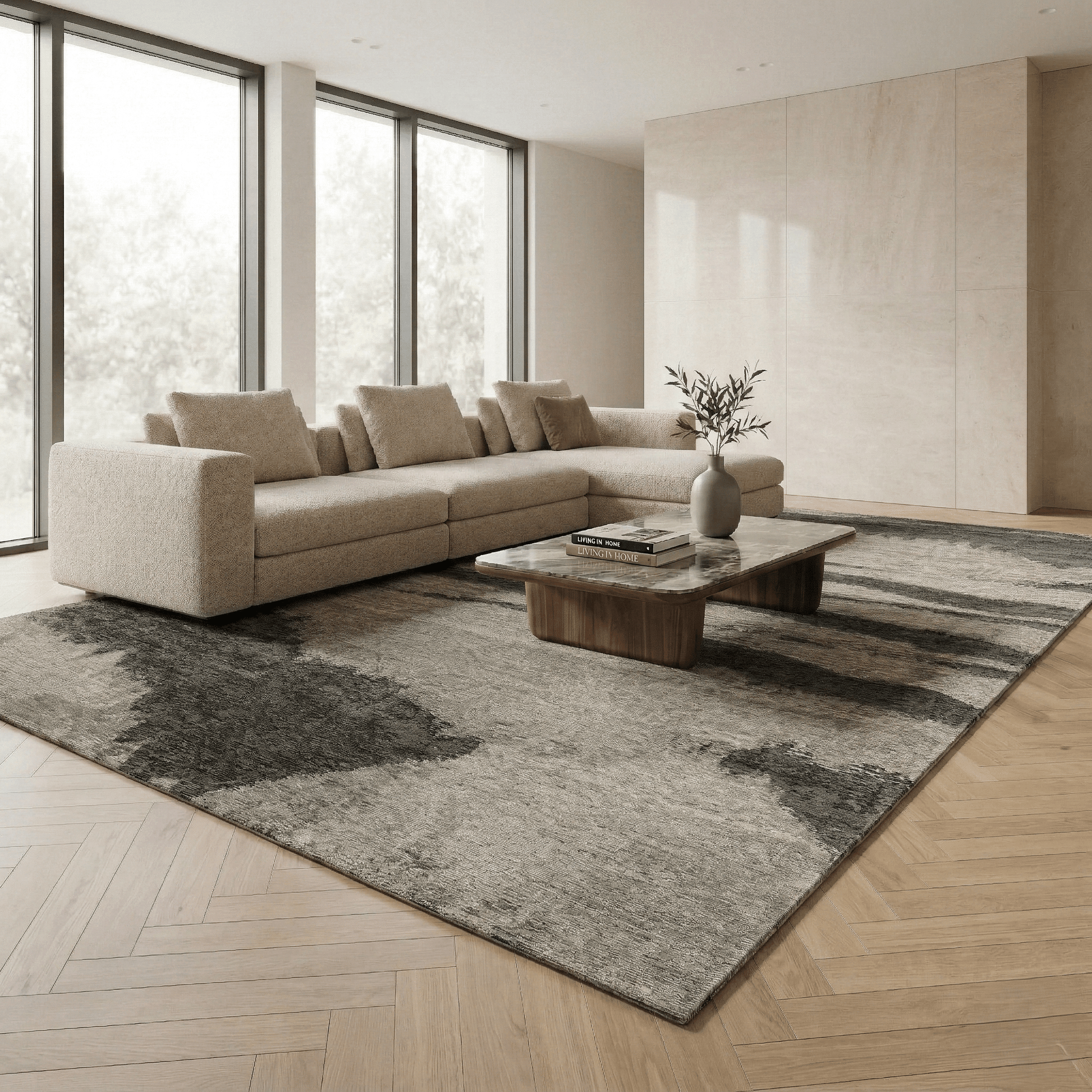 Montèl Bonnier Grey Vloerkleed - 240x340cm - aanzicht 1 - Vloerkleden Koning