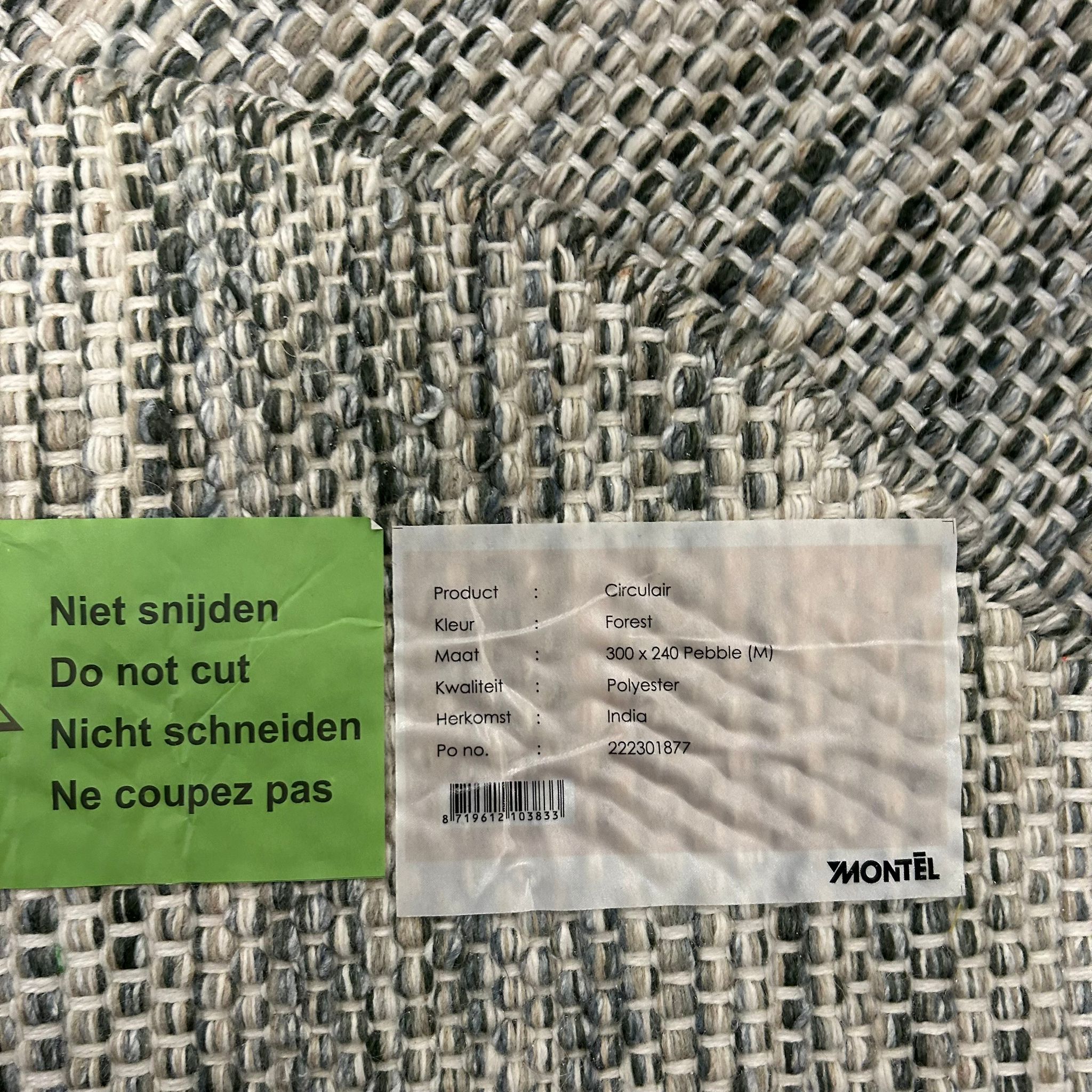 Montèl Circulair Forest Pebble Vloerkleed - 204x300cm - Vloerkleden Koning